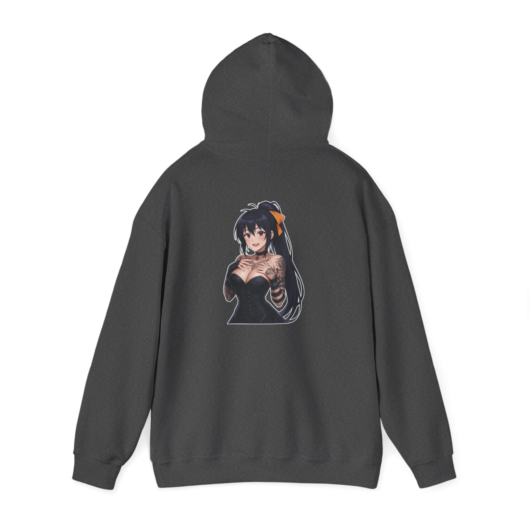Gothic Style Akeno Himejima Tattoed Waifu Unisex Heavy Blend™ Hooded Sweatshirt