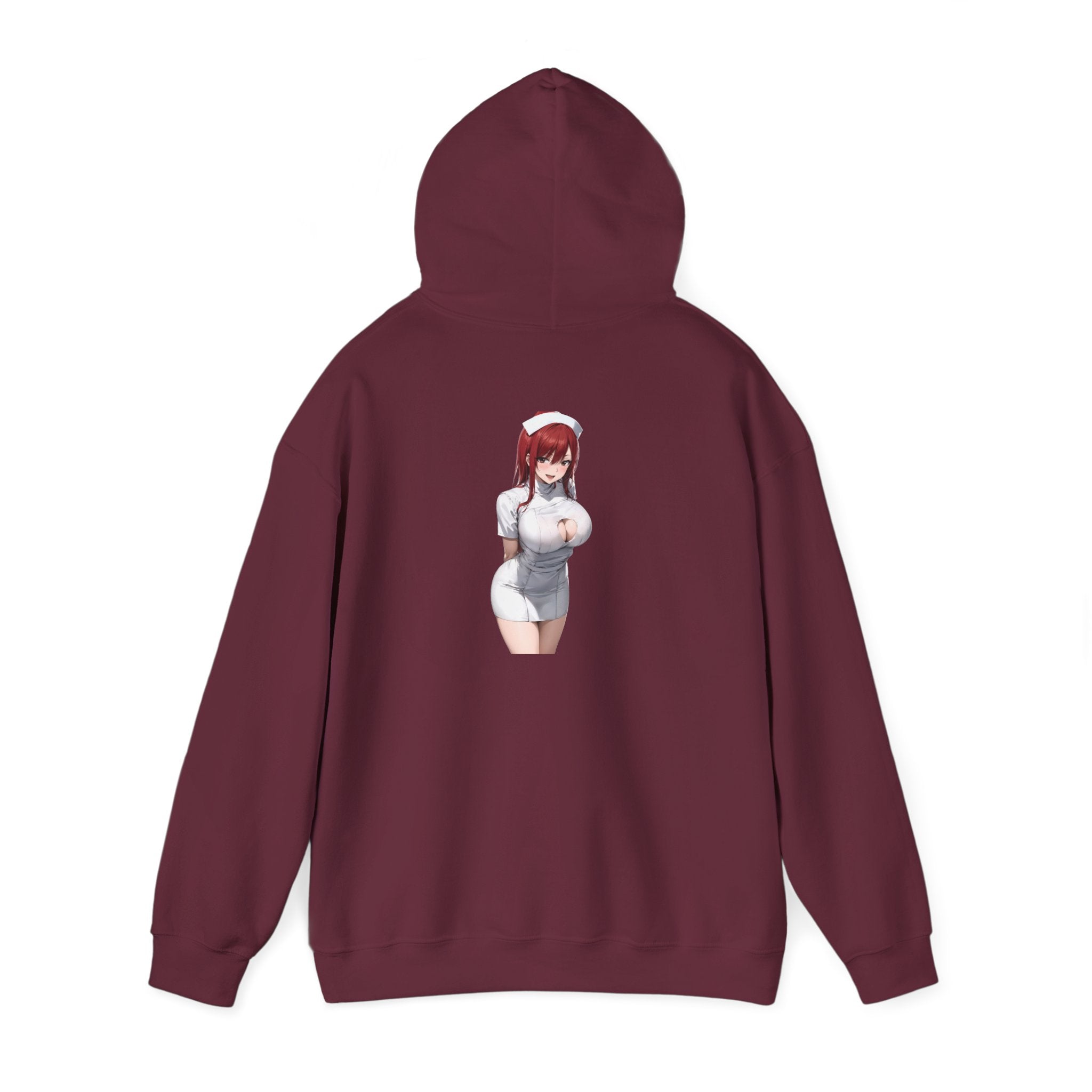 Ezra Scarlet Nurse Uniform Anime Unisex Heavy Blend™ Hooded Sweatshirt