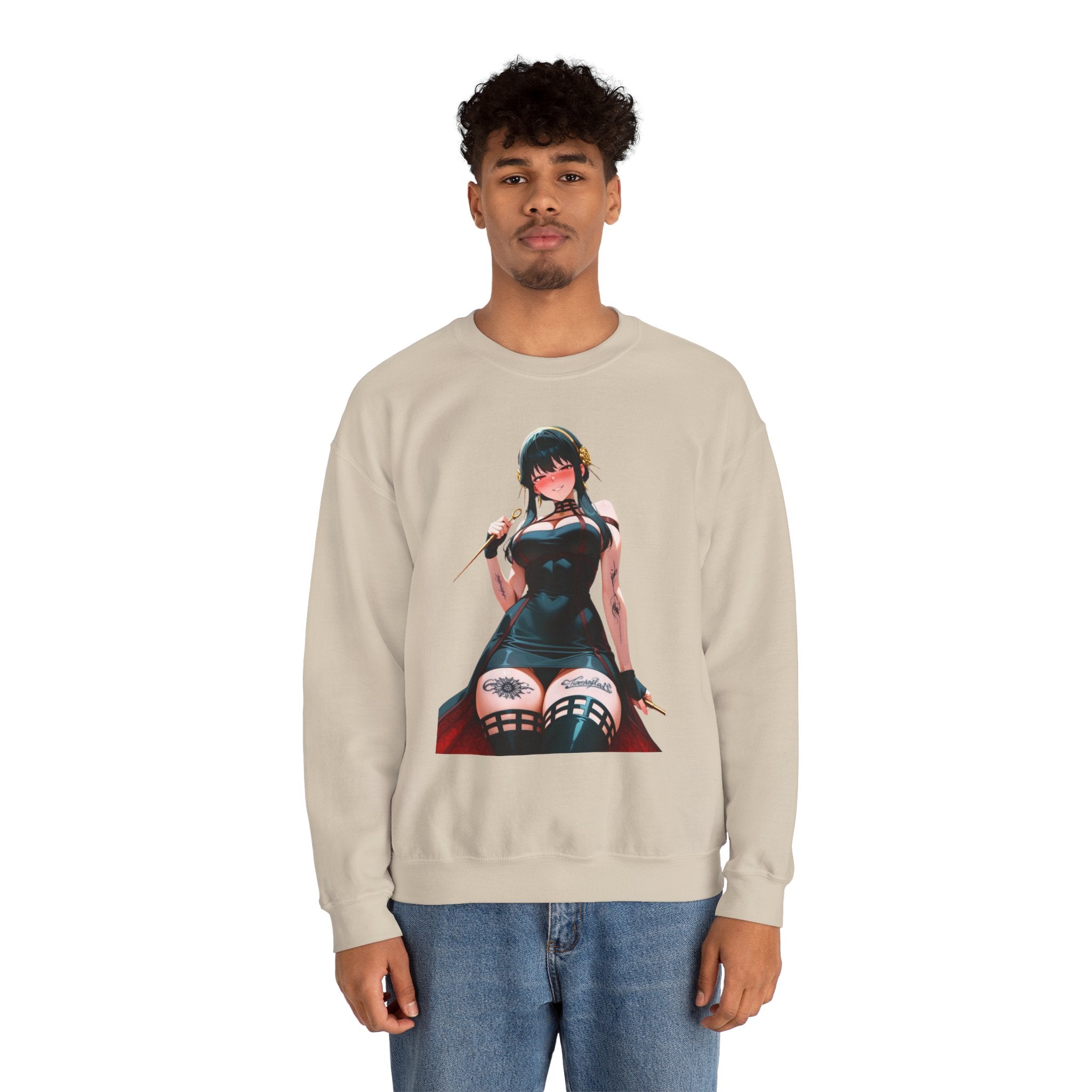 Yor Forger Assassin Gothic Tattooed Unisex Heavy Blend™ Crewneck Sweatshirt