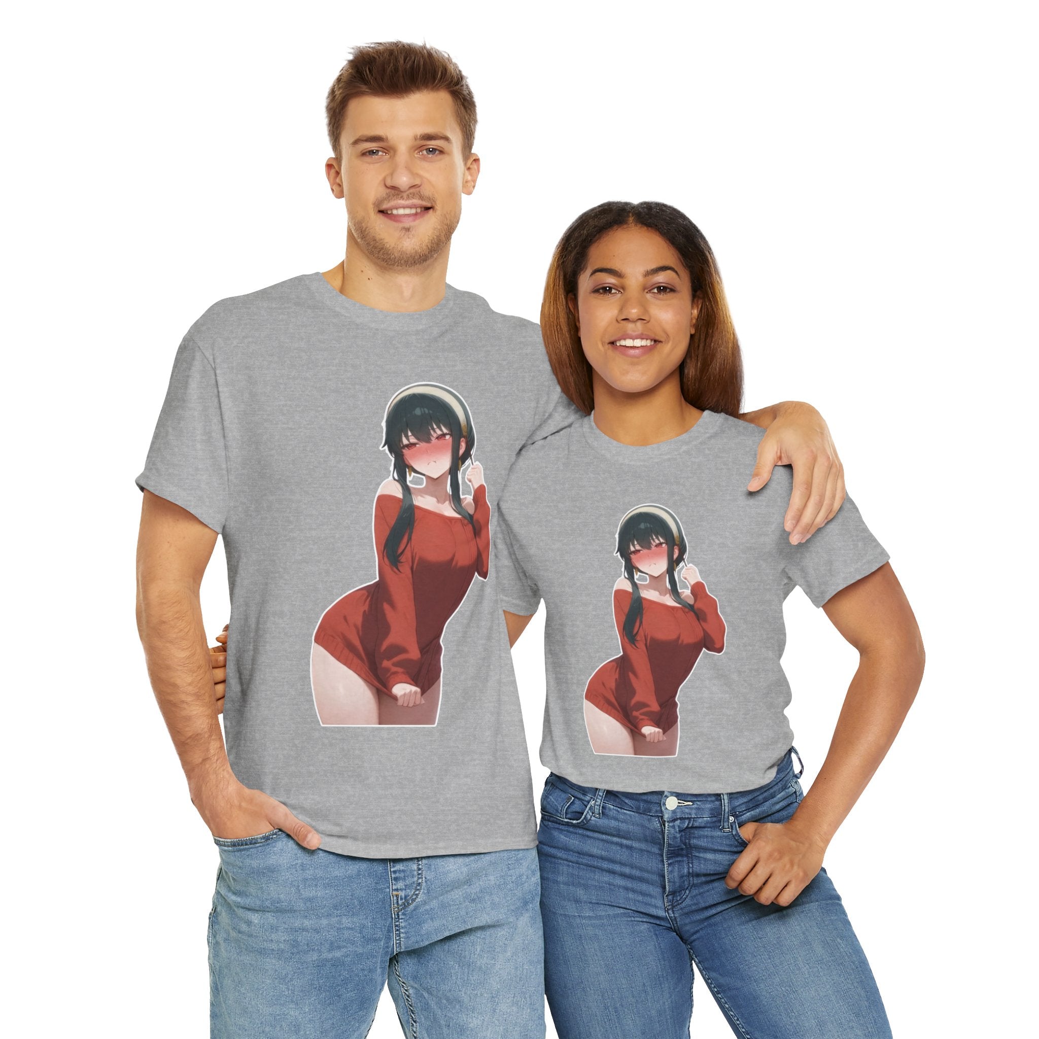 Yor Forger Blushing Waifu Unisex Heavy Cotton Tee