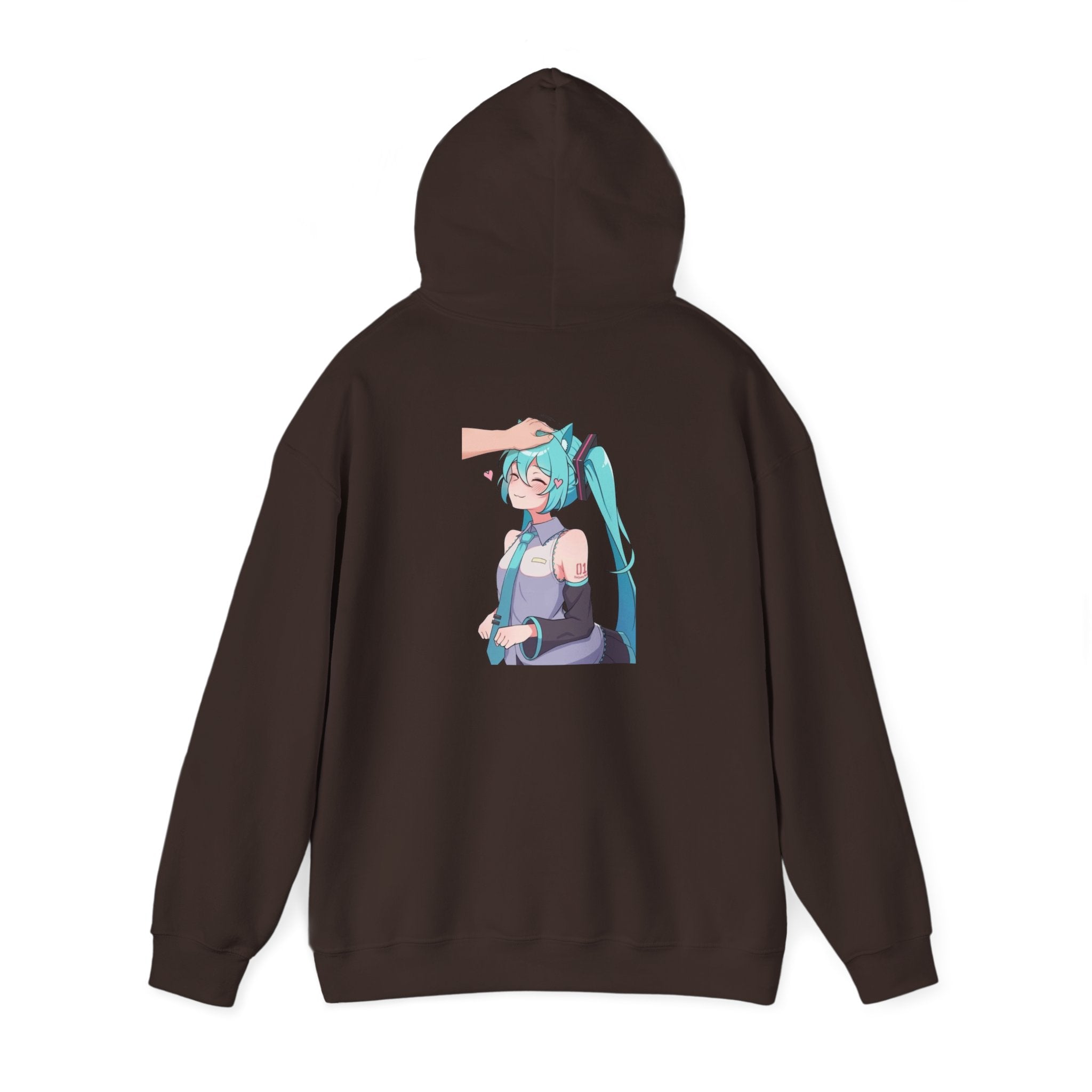 Hatsune Miku Headpat Smiling Catgirl Unisex Heavy Blend™ Hooded Sweatshirt
