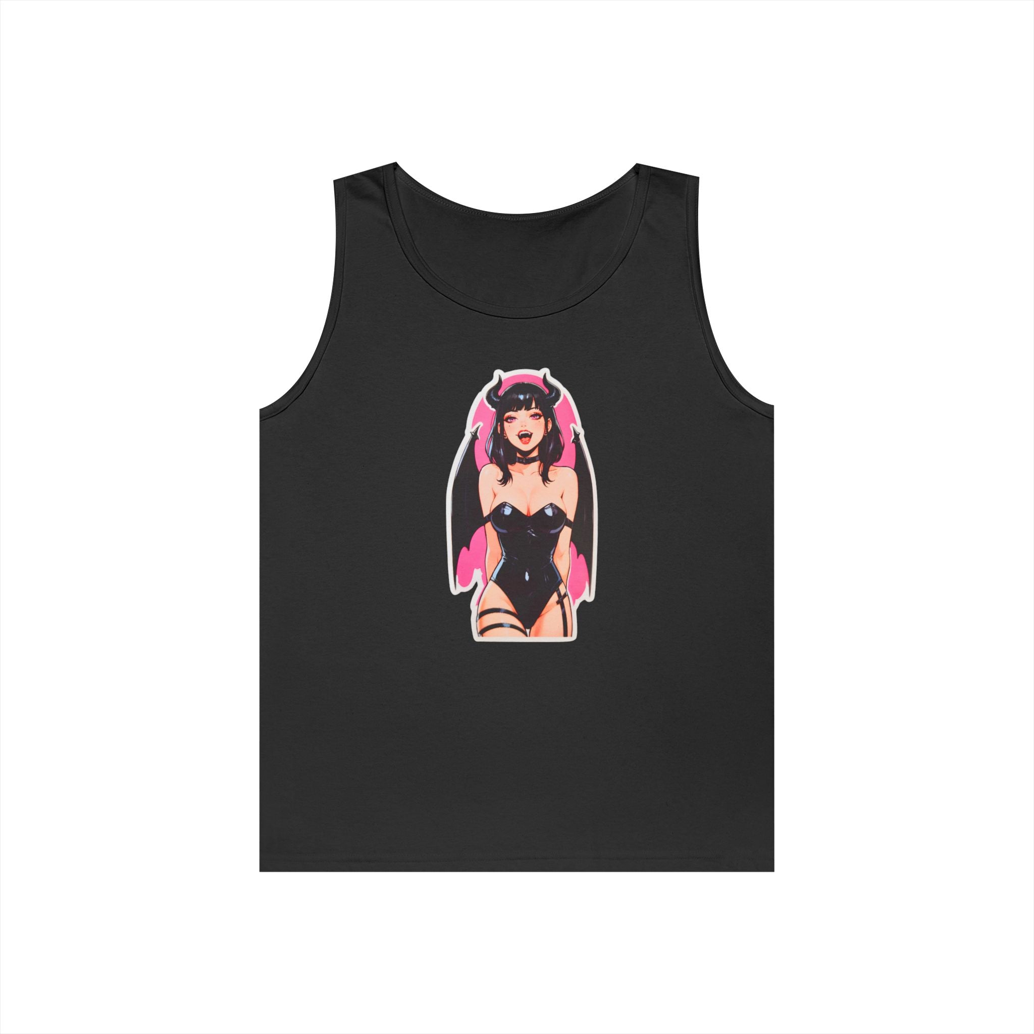 Succubus Ahegao Dark Gothic Heavy Cotton Tank Top