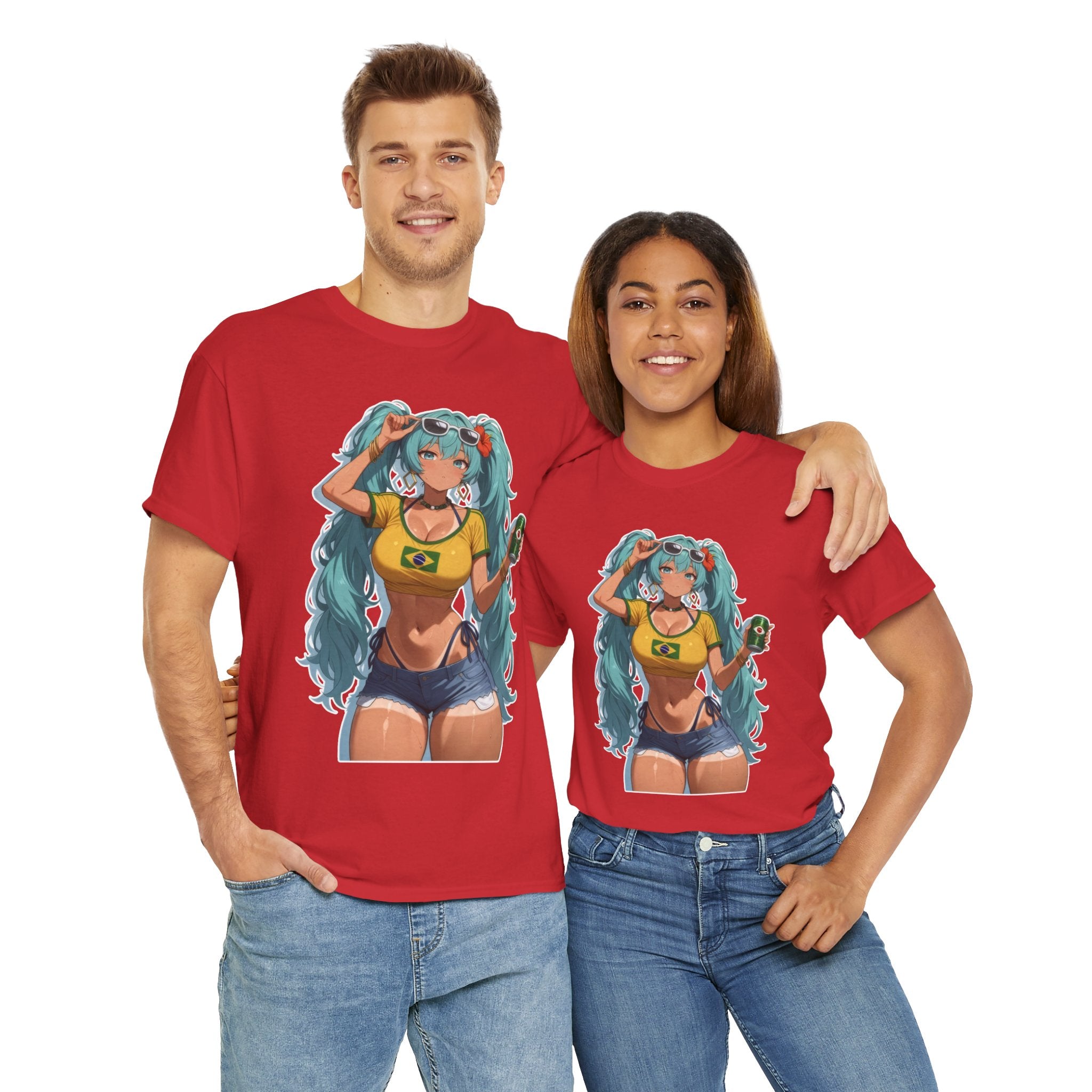 Hatsune Miku Brazil Girl Unisex Heavy Cotton Tee