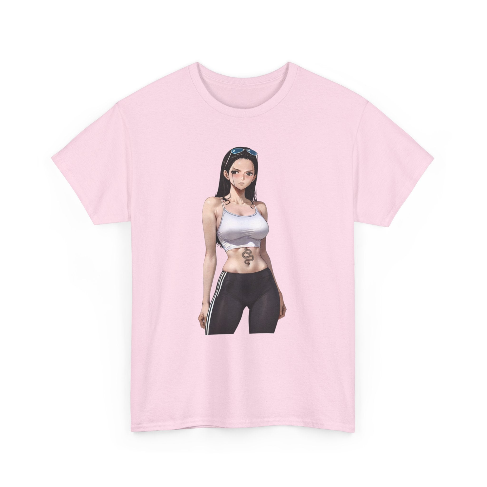 Nico Robin Sporty Snake Tattoo Anime Heavy Cotton Tee
