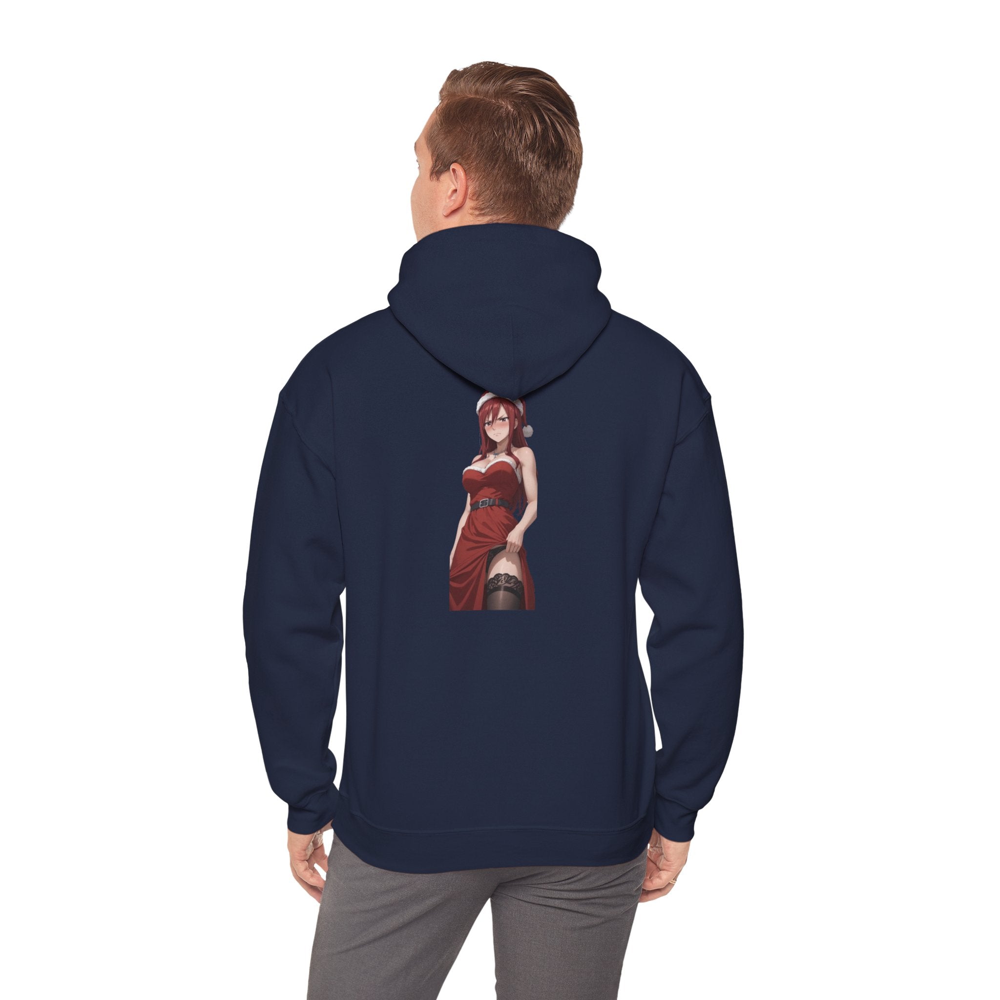 Ezra Scarlet Christmas Themed Angry Anime Unisex Heavy Blend™ Hooded Sweatshirt