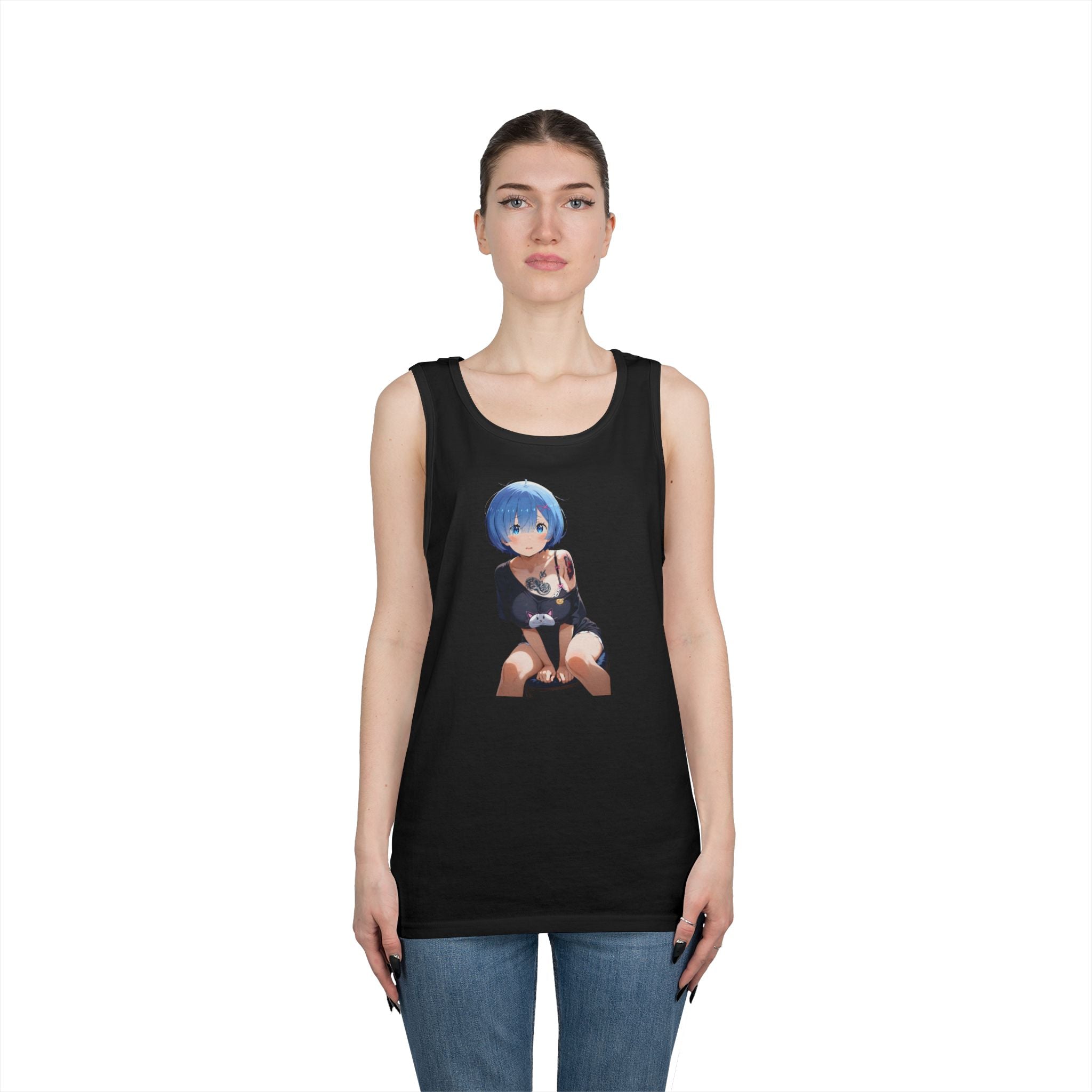 Sexy Rem Tattooed Heavy Cotton Tank Top
