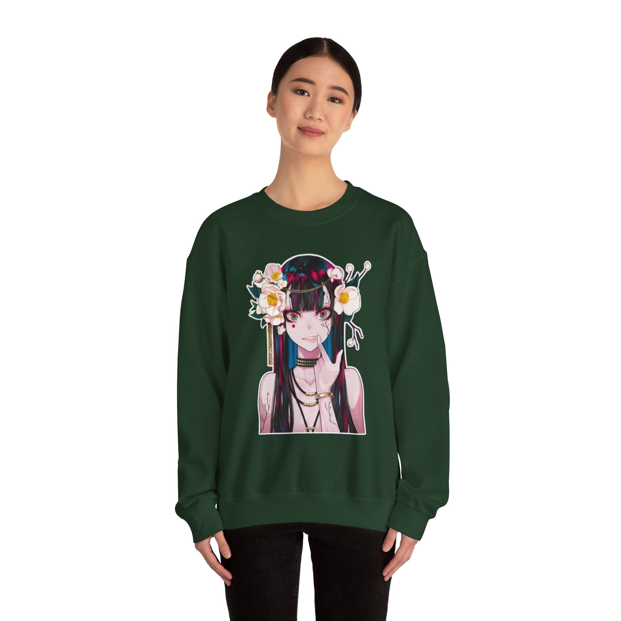 Vampire Girl Dark Fantasy Unisex Heavy Blend™ Crewneck Sweatshirt