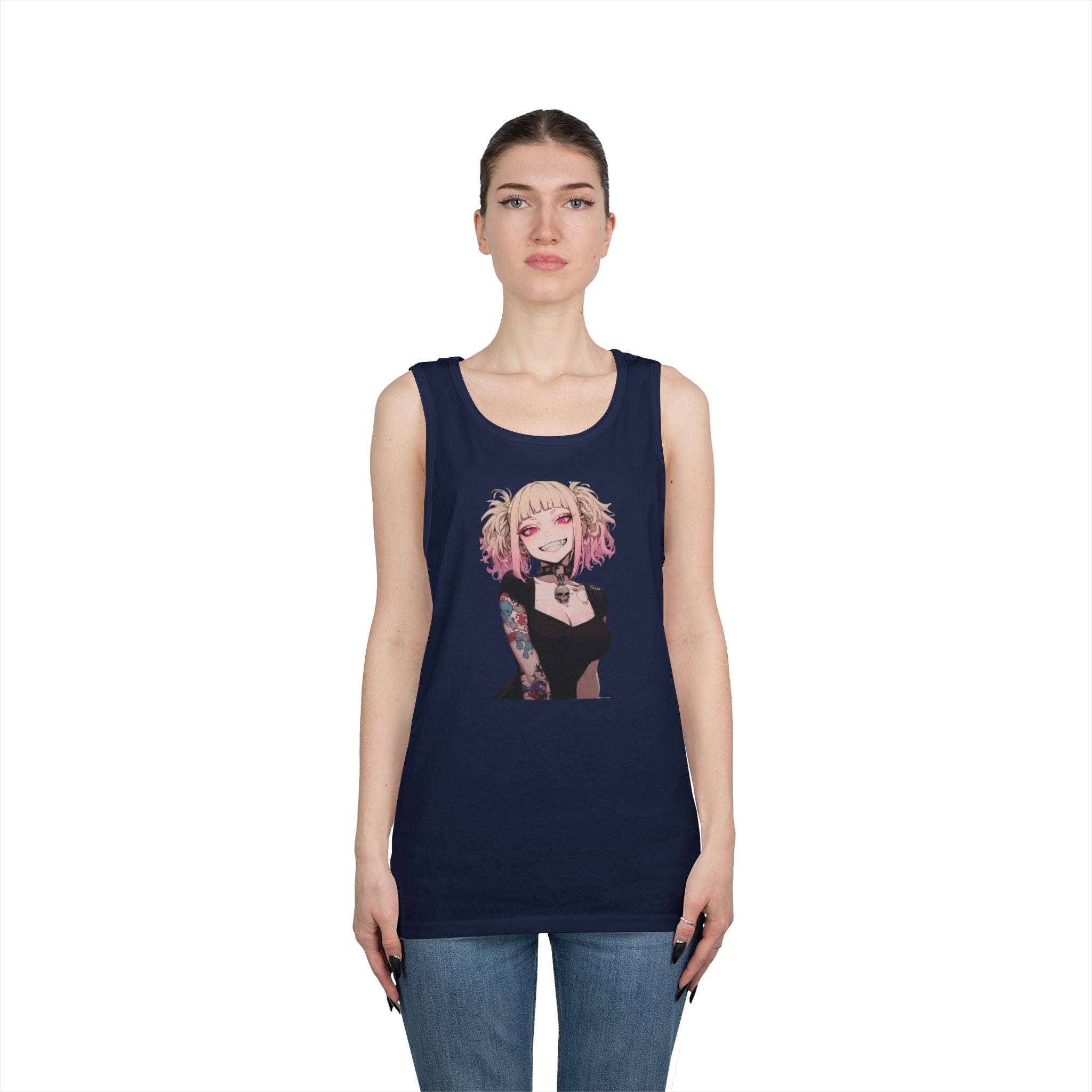 Gothic Himiko Toga Tattooed Crazy Heavy Cotton Tank Top