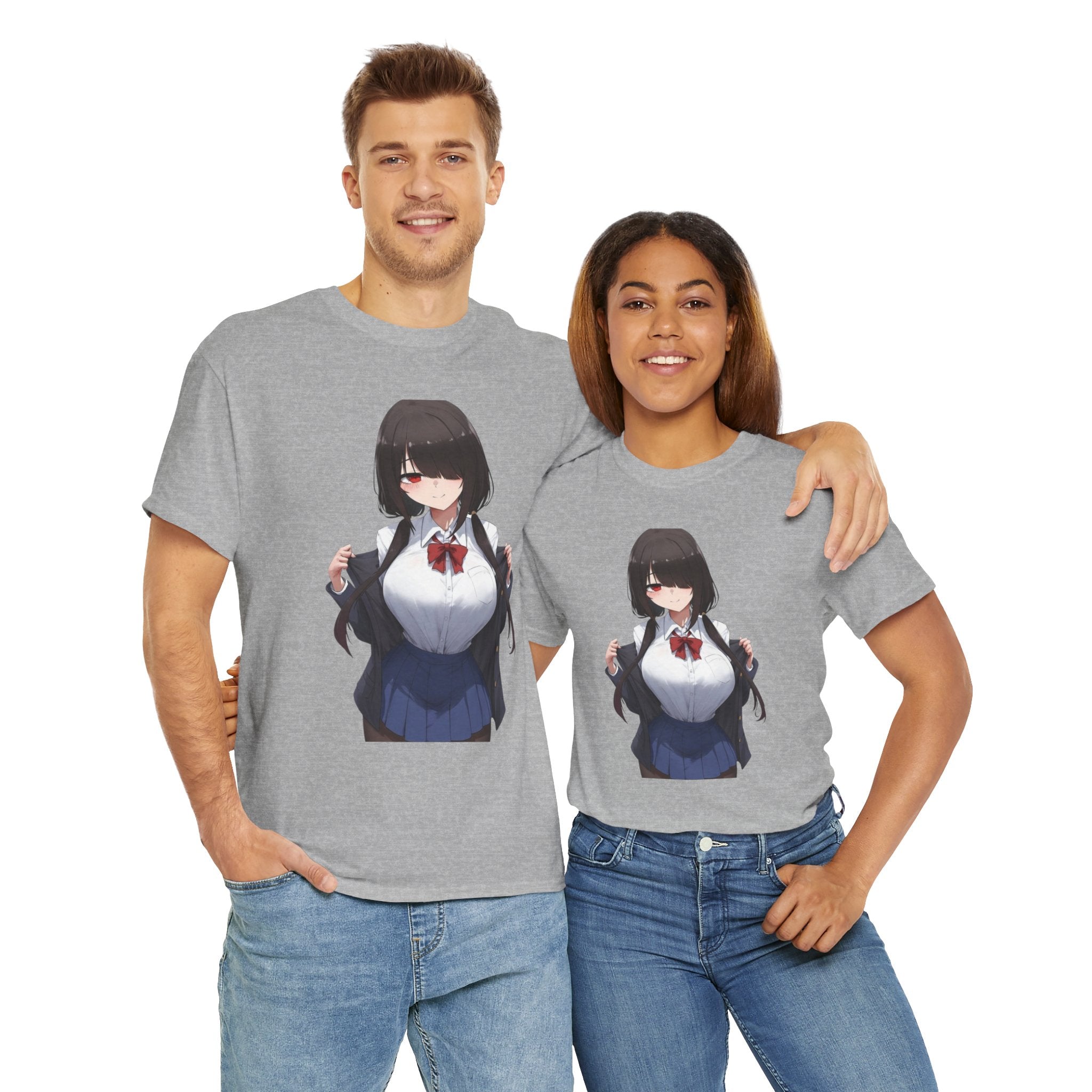 Tokisaki Kurum Schoolgirl Gothic Seductive Unisex Heavy Cotton Tee