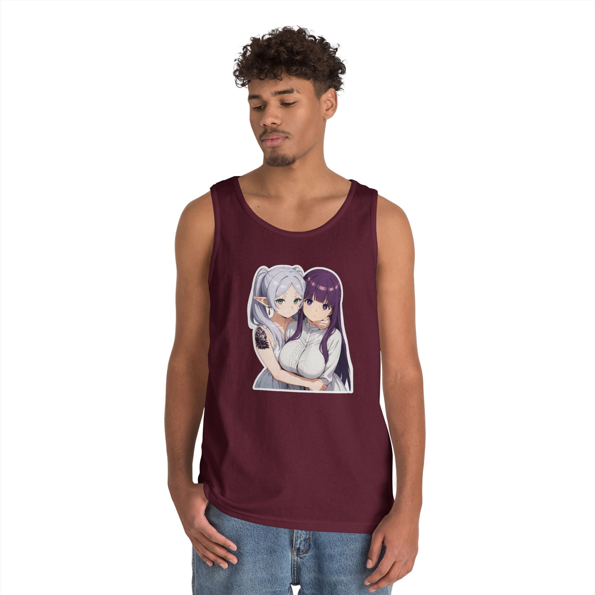 Fern x Frieren Waifu Heavy Cotton Tank Top