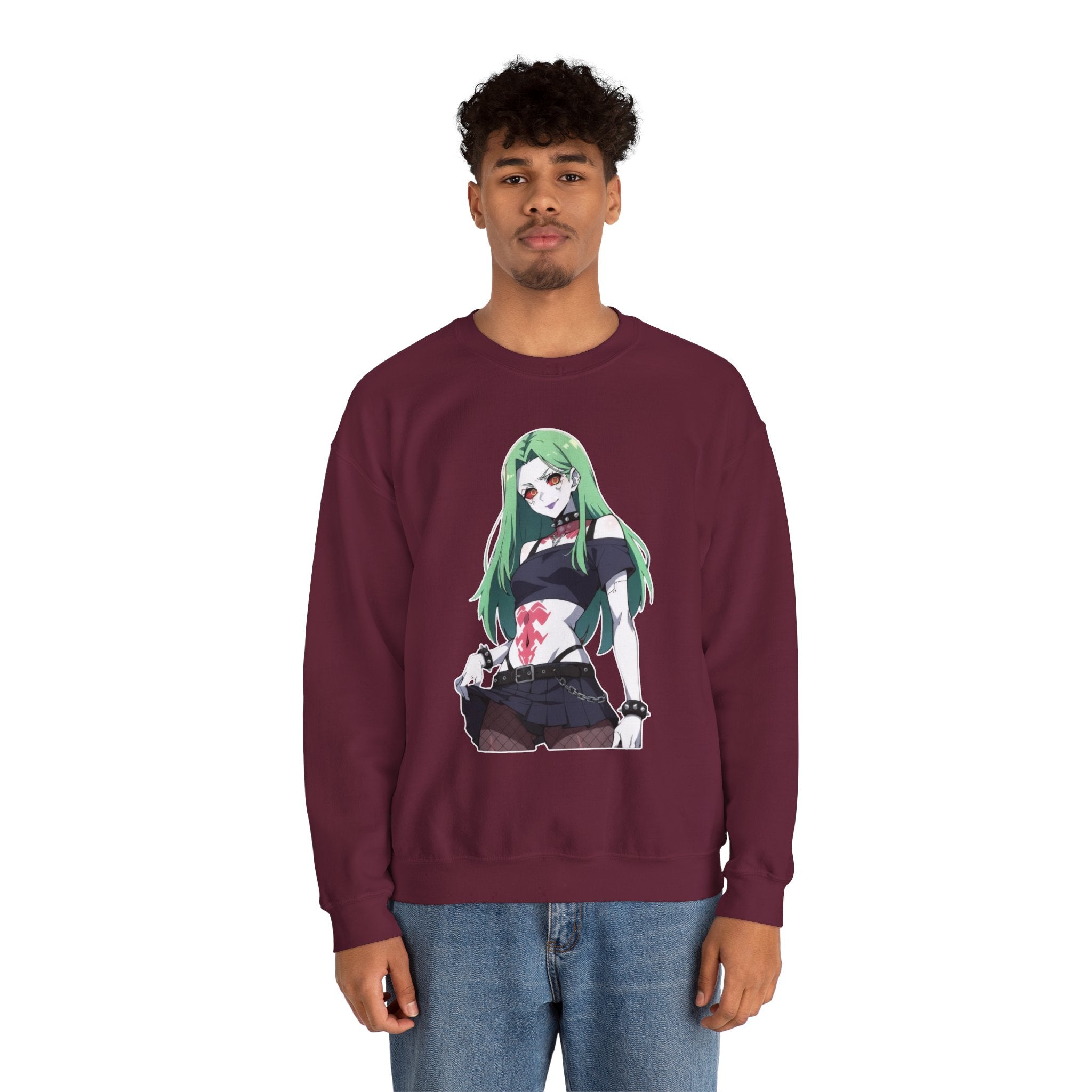 Rebecca Cyberpunk Futuristic Unisex Heavy Blend™ Crewneck Sweatshirt
