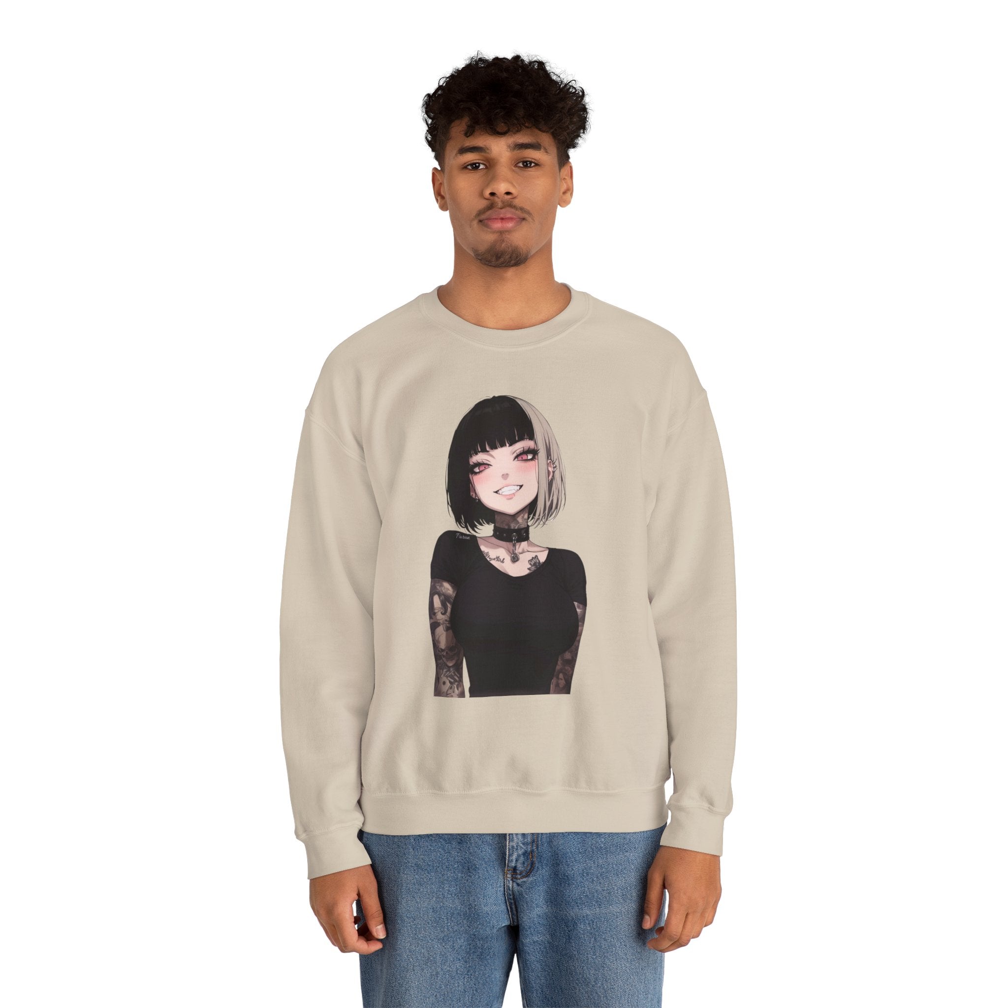 Himiko Toga Gothic Tattooed Style Unisex Heavy Blend™ Crewneck Sweatshirt