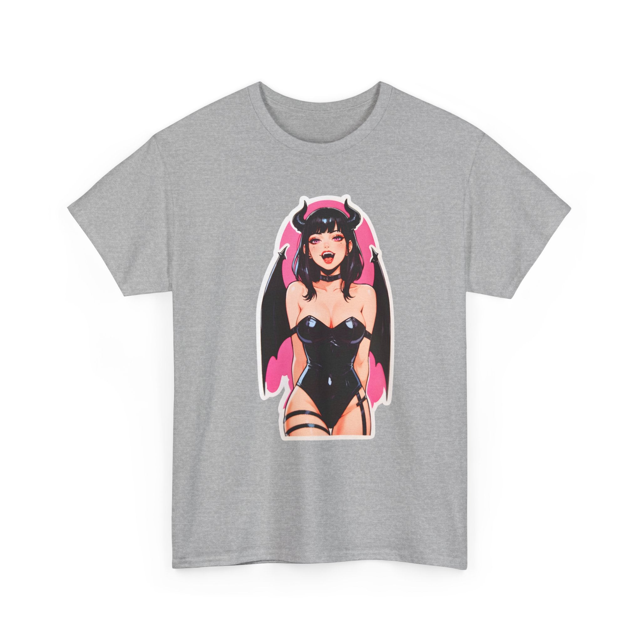 Succubus Ahegao Dark Gothic Unisex Heavy Cotton Tee