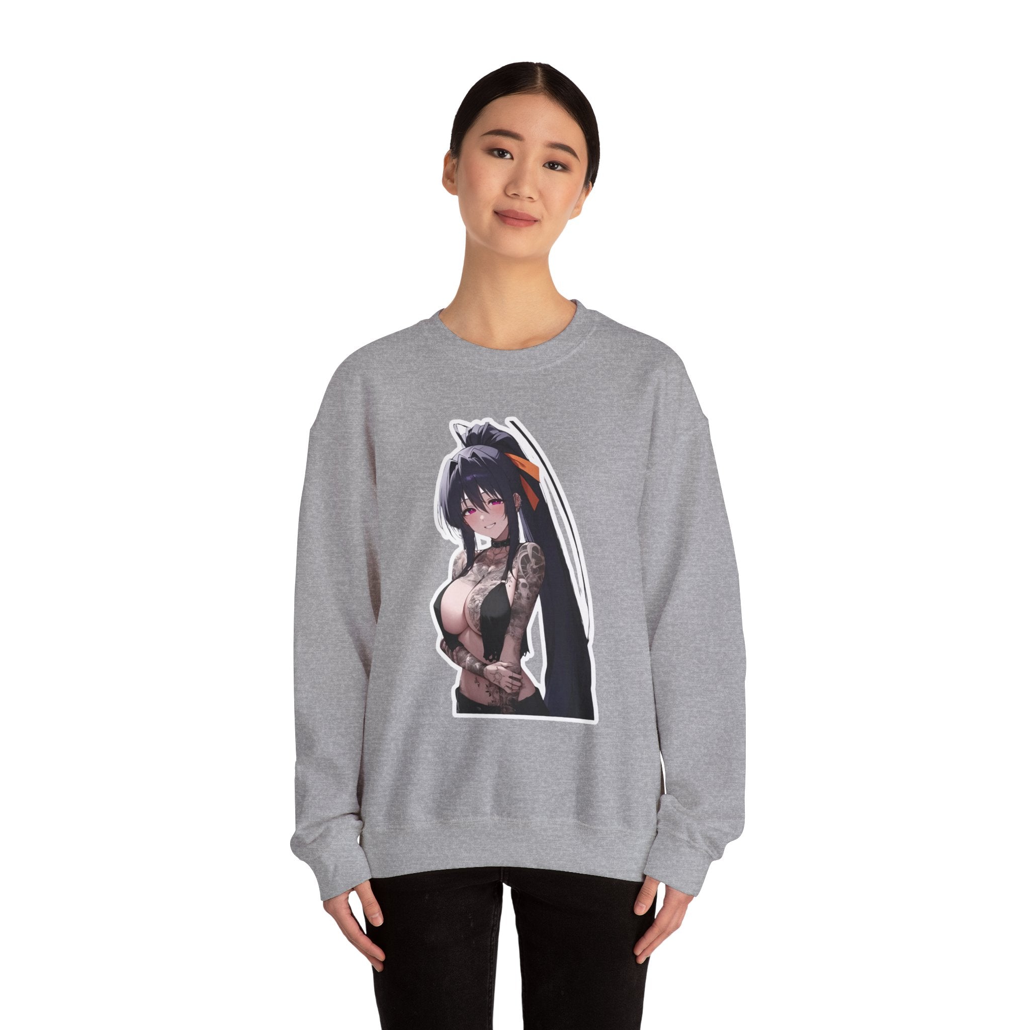 Akeno Himejima Gothic Tattooed Unisex Heavy Blend™ Crewneck Sweatshirt