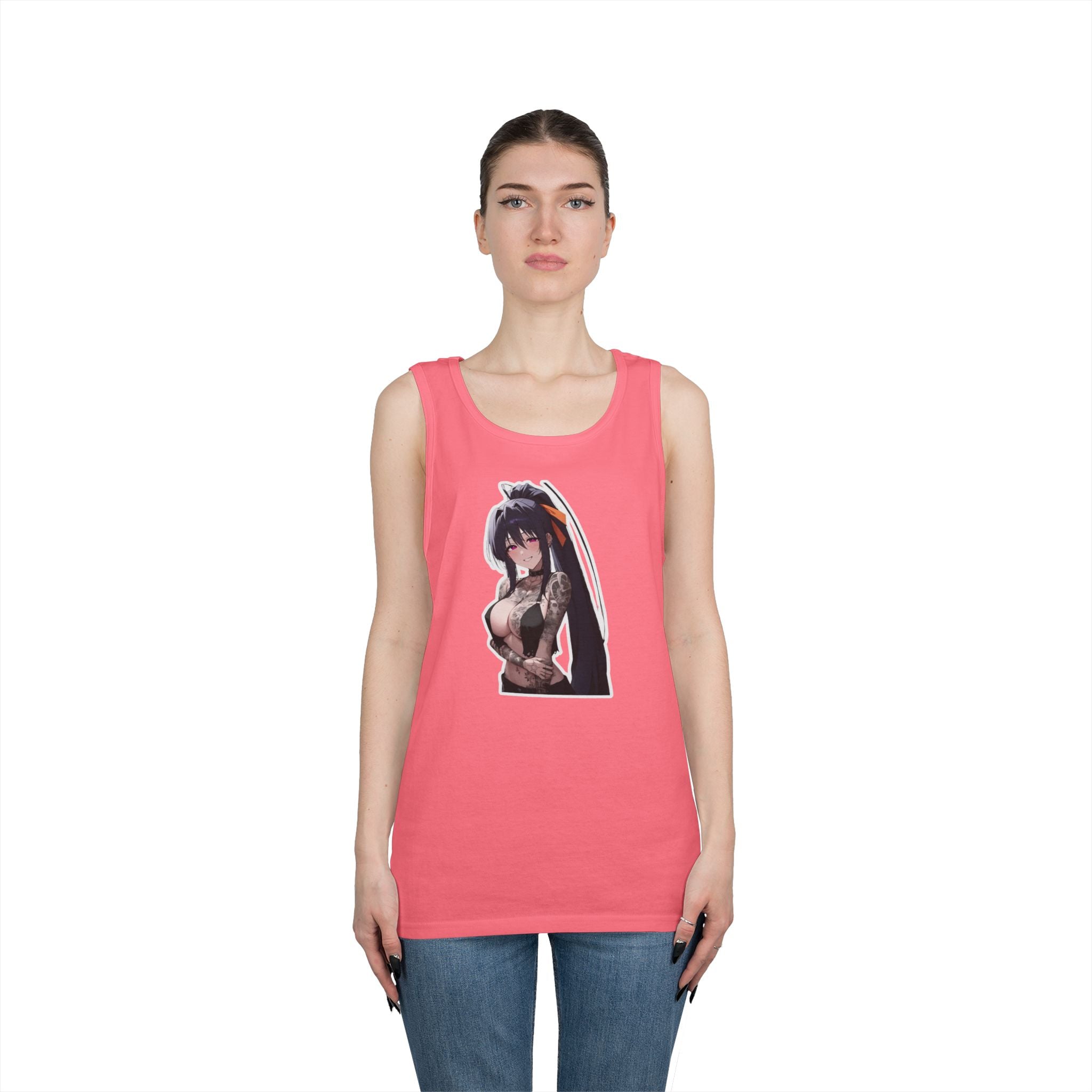 Akeno Himejima Gothic Tattooed Heavy Cotton Tank Top