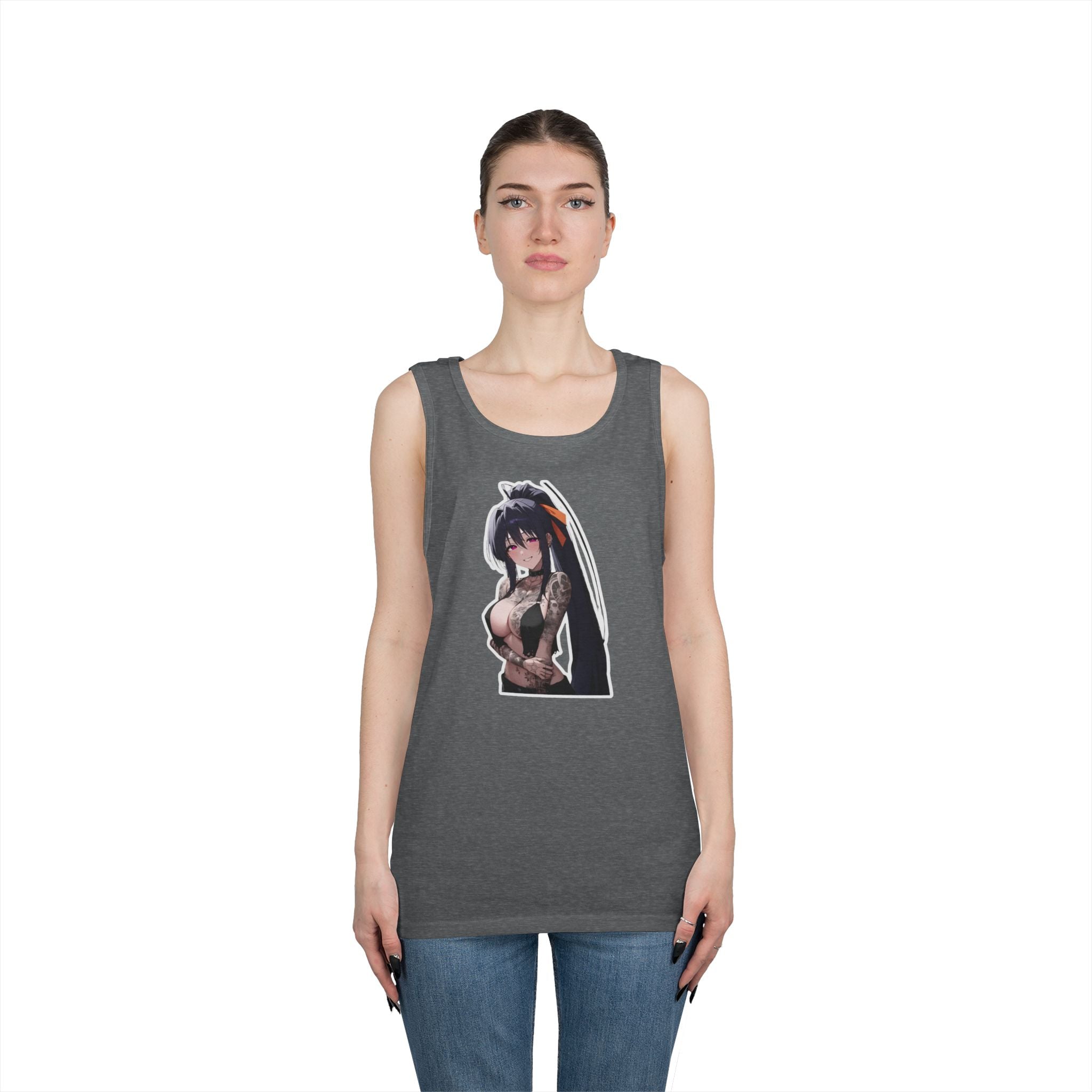 Akeno Himejima Gothic Tattooed Heavy Cotton Tank Top