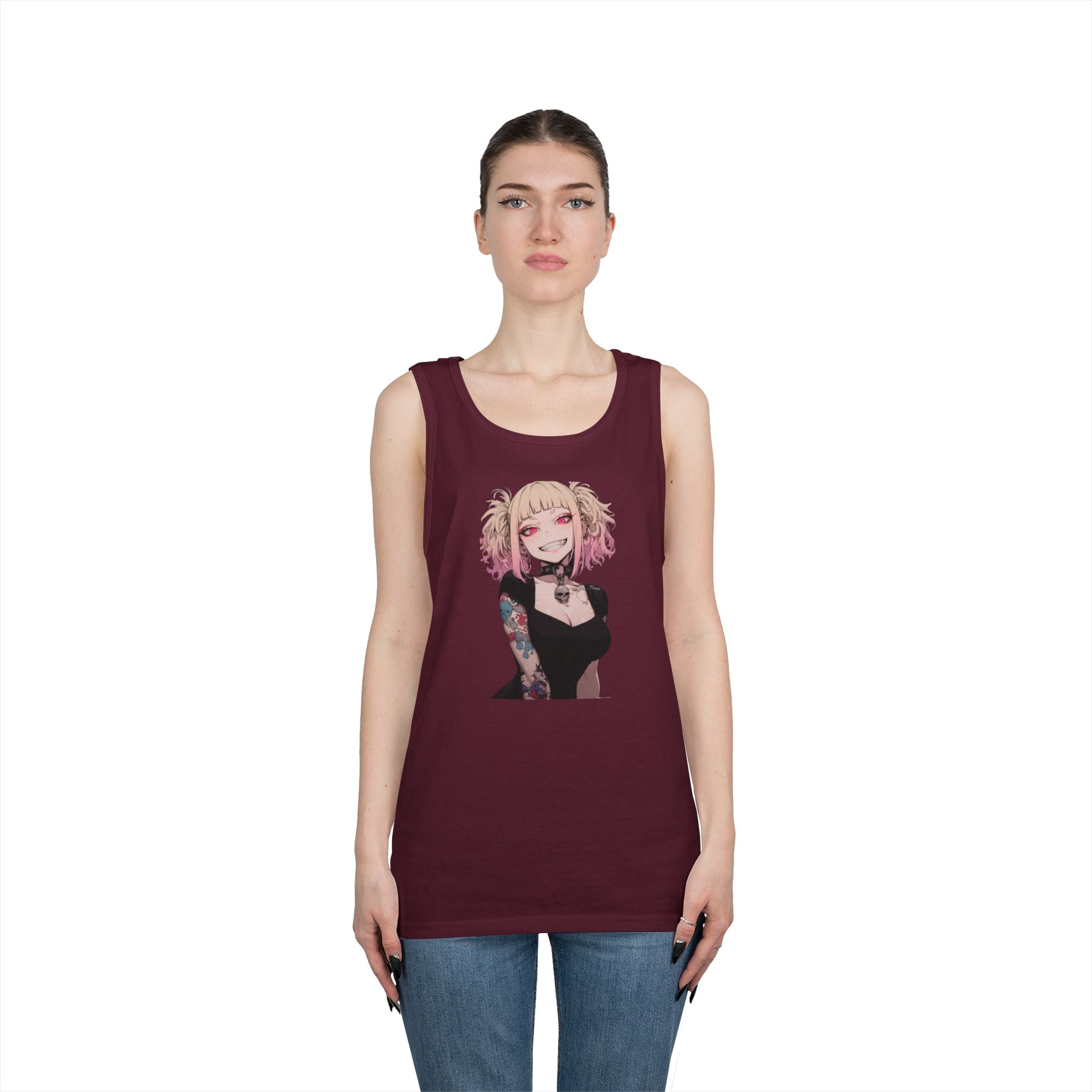 Gothic Himiko Toga Tattooed Crazy Heavy Cotton Tank Top