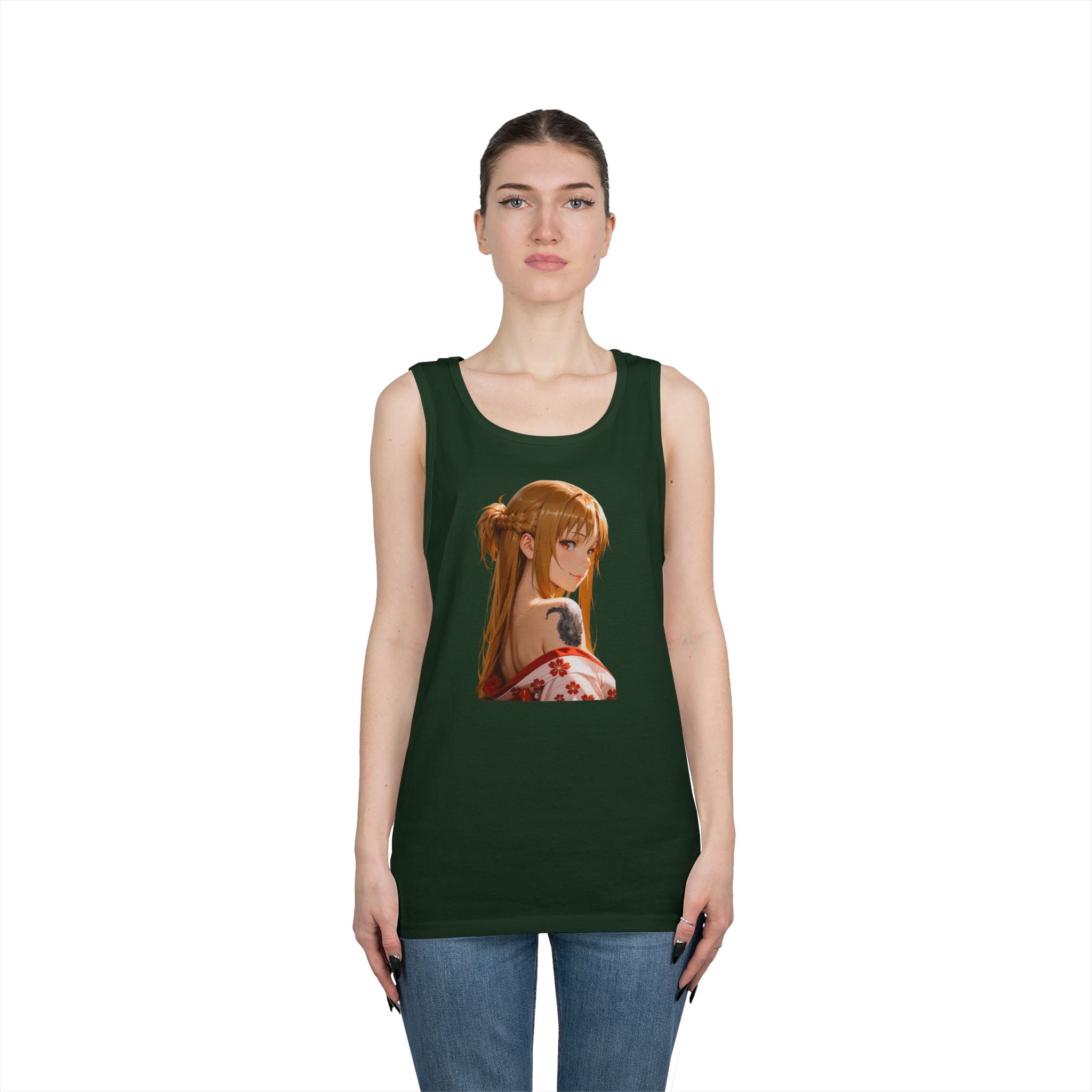 Asuna Kimono Tattoo Heavy Cotton Tank Top