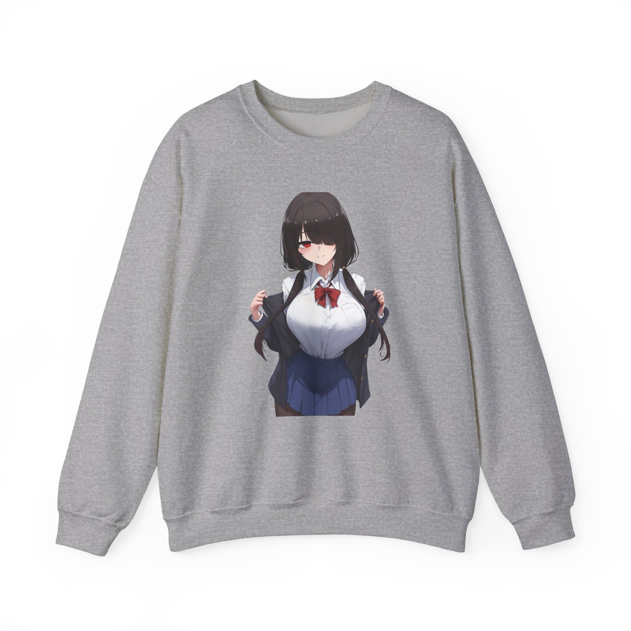 Tokisaki Kurum Schoolgirl Gothic Seductive Unisex Heavy Blend™ Crewneck Sweatshirt