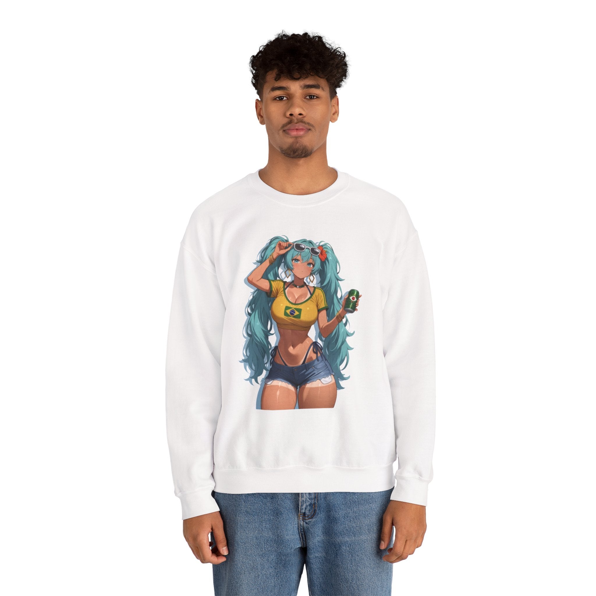 Hatsune Miku Brazil Girl Unisex Heavy Blend™ Crewneck Sweatshirt