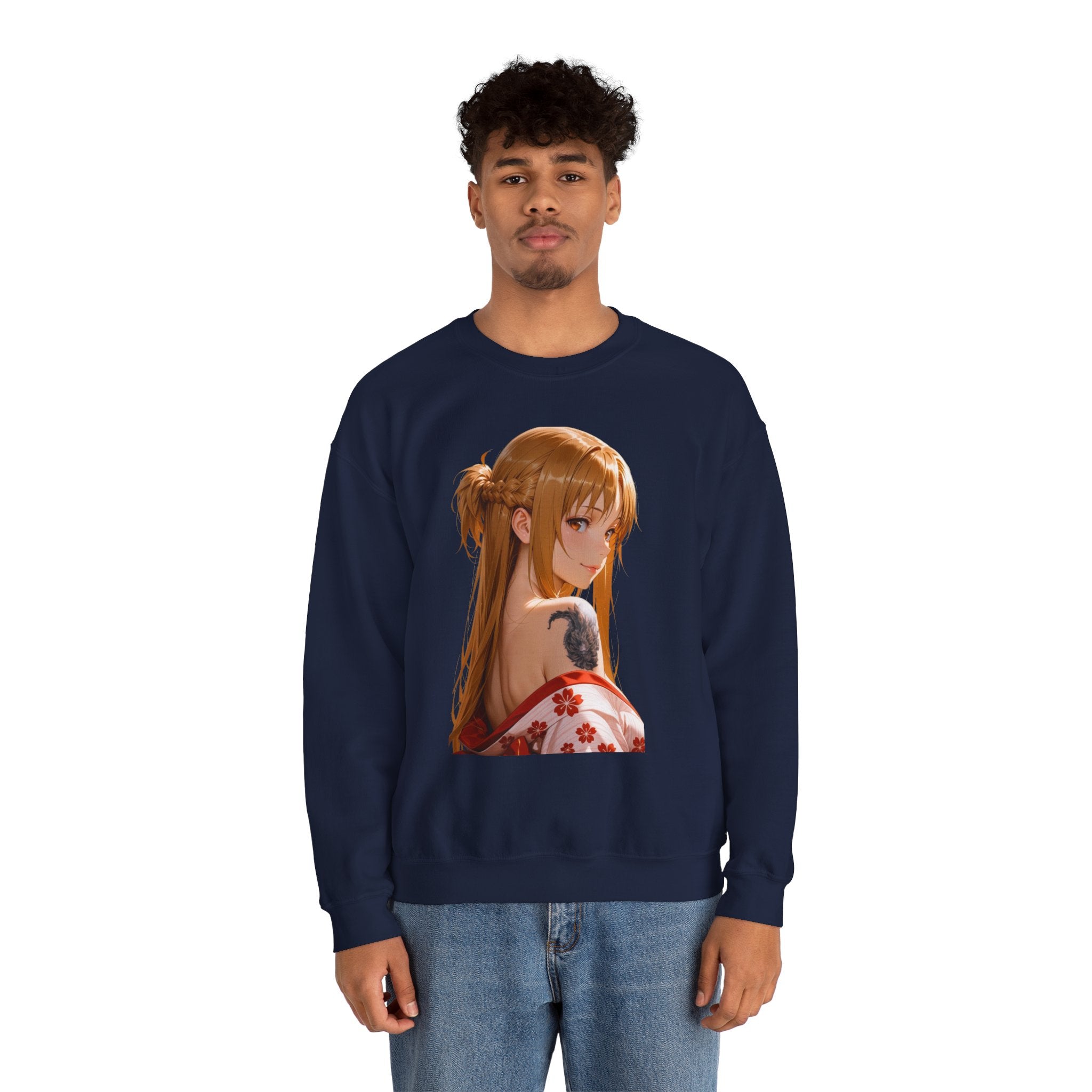 Asuna Kimono Tattoo Unisex Heavy Blend™ Crewneck Sweatshirt