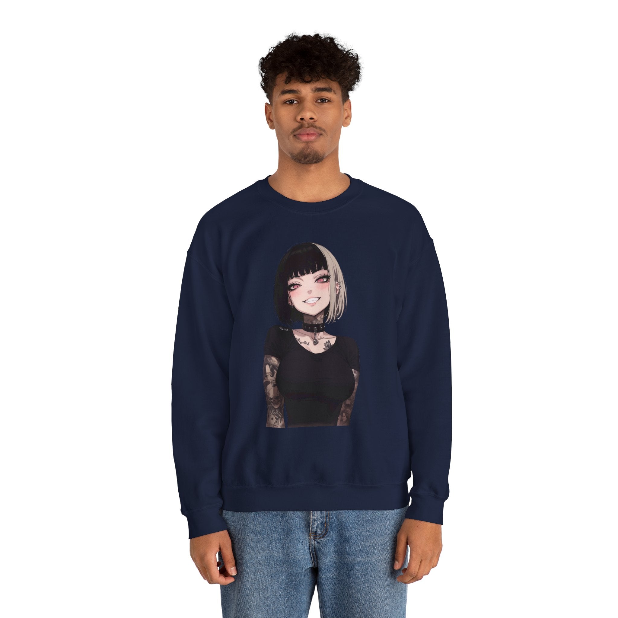 Himiko Toga Gothic Tattooed Style Unisex Heavy Blend™ Crewneck Sweatshirt