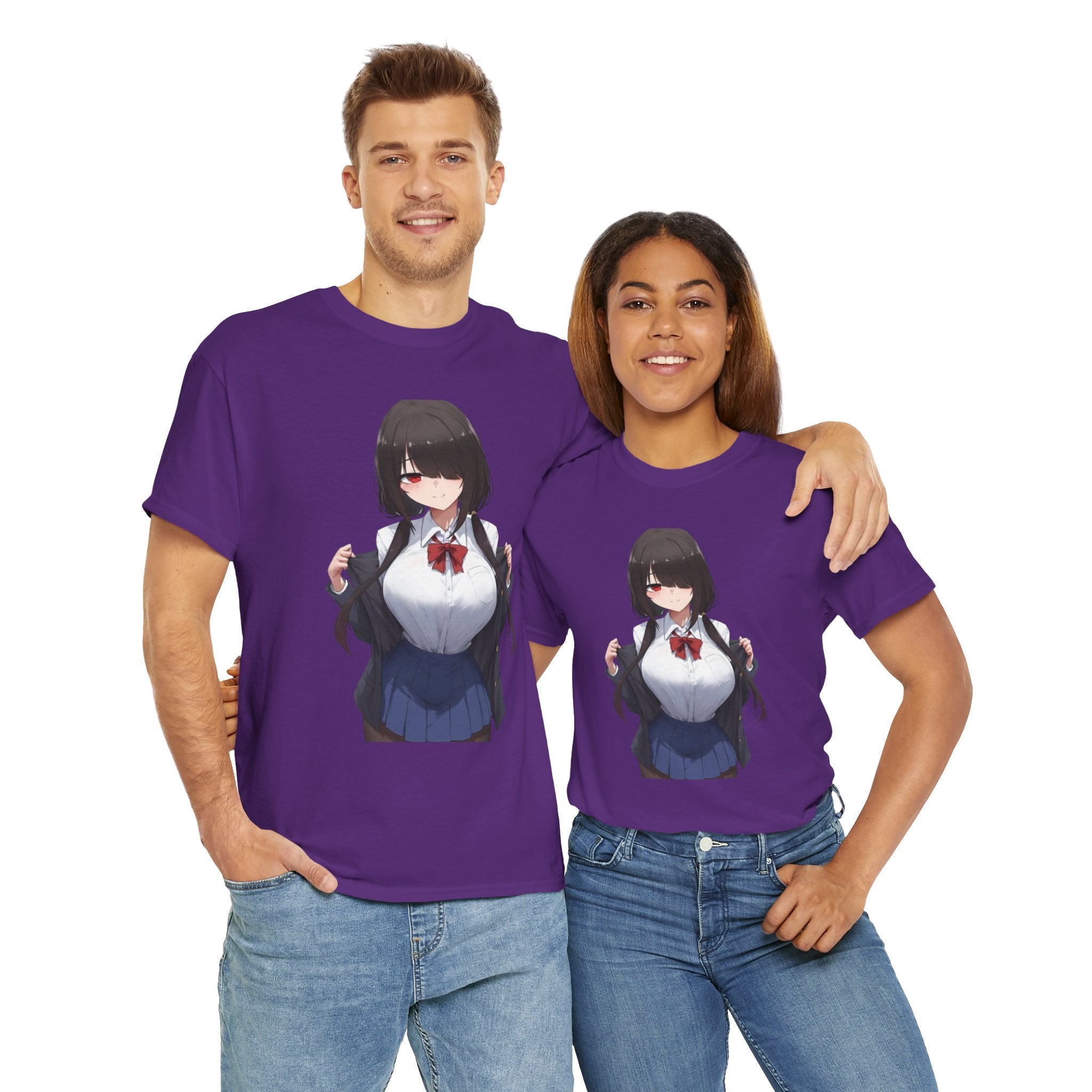 Tokisaki Kurum Schoolgirl Gothic Seductive Unisex Heavy Cotton Tee