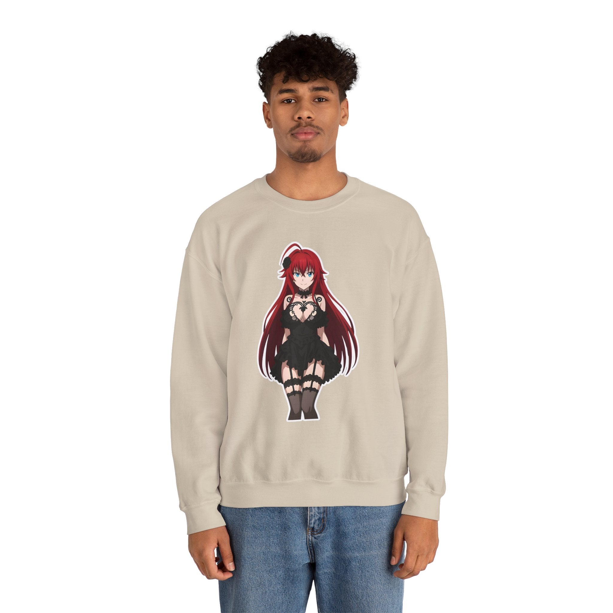 Rias Gremory Gothic Style Waifu Unisex Heavy Blend™ Crewneck Sweatshirt