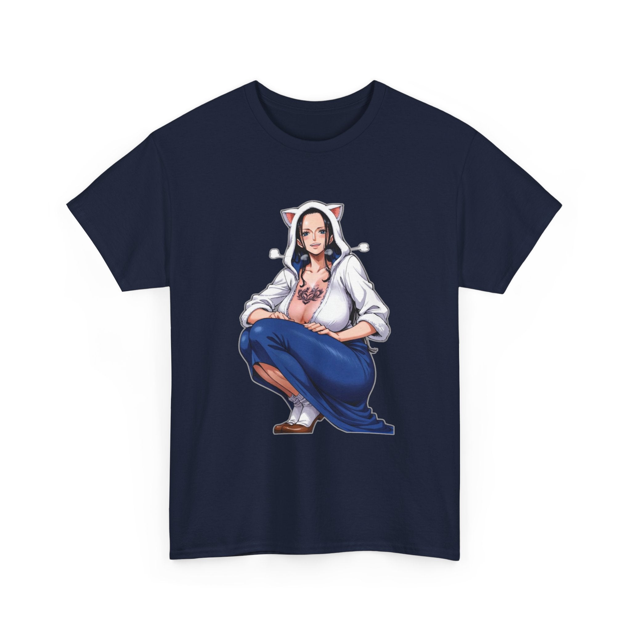 Nico Robin Catgirl Casual Anime Heavy Cotton Tee