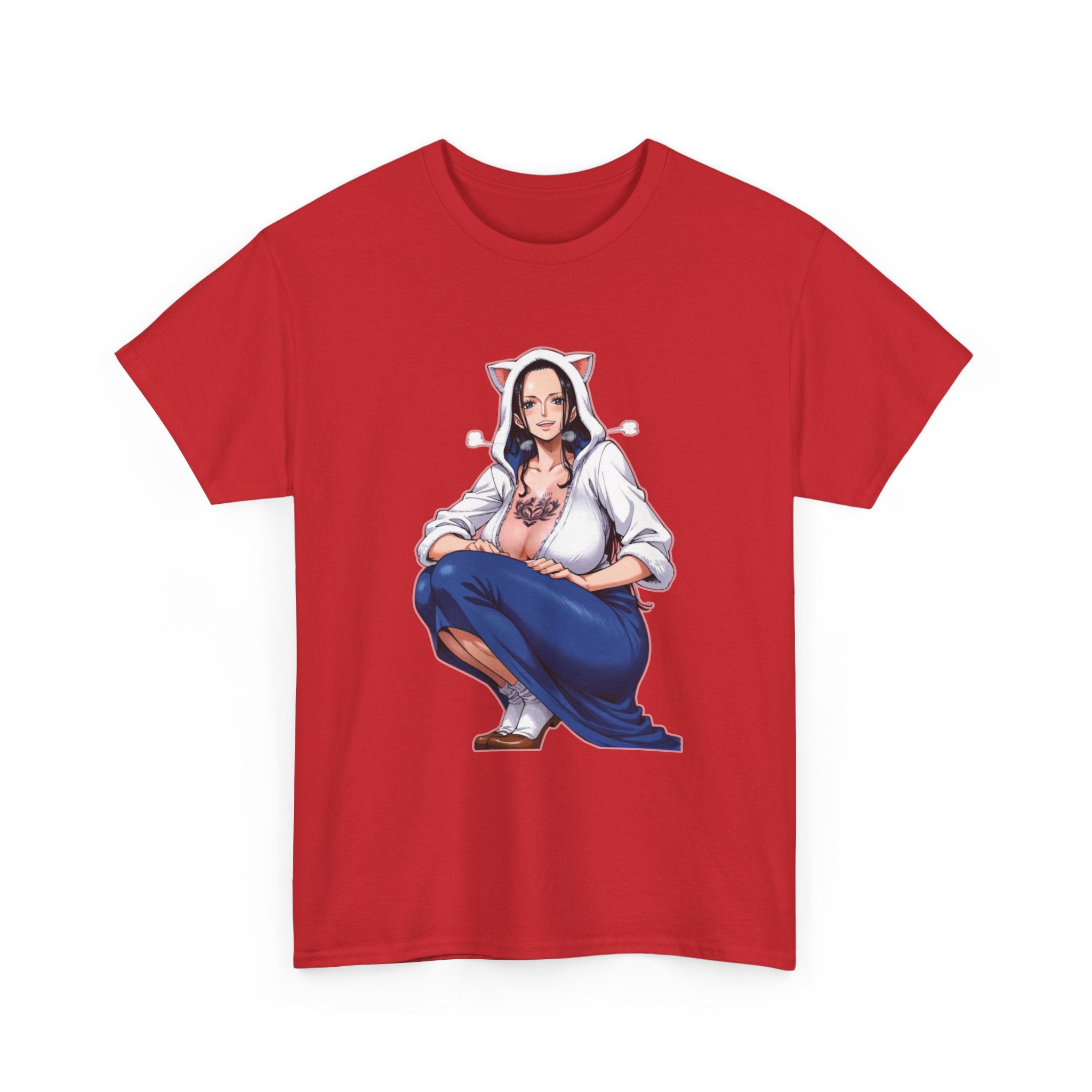 Nico Robin Catgirl Casual Anime Heavy Cotton Tee