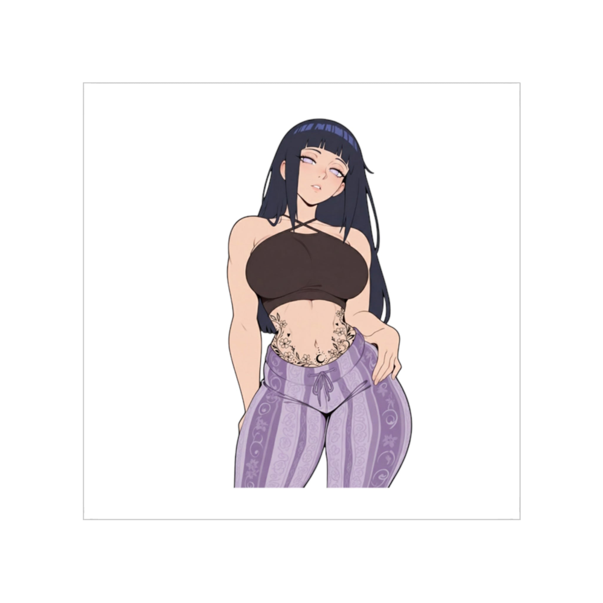 Hyuga Hinata Cansual Sexy Tattoo Waifu Sticker