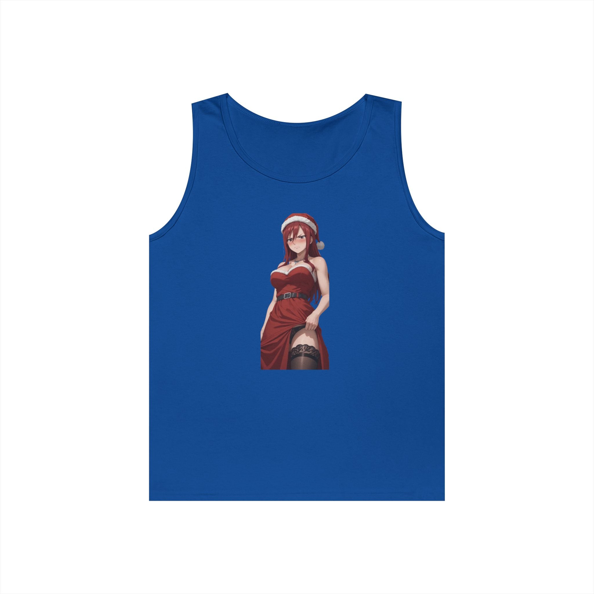 Ezra Scarlet Christmas Themed Angry Anime Heavy Cotton Tank Top