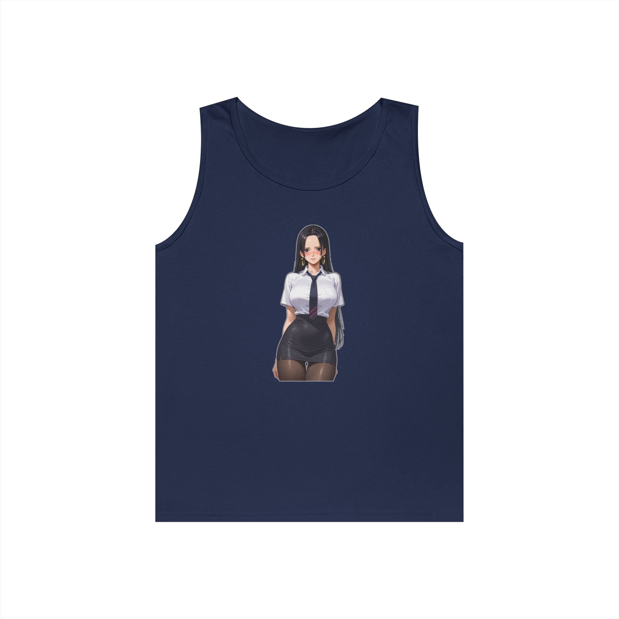 Nico Robin Office Lady Blushing Heavy Cotton Tank Top