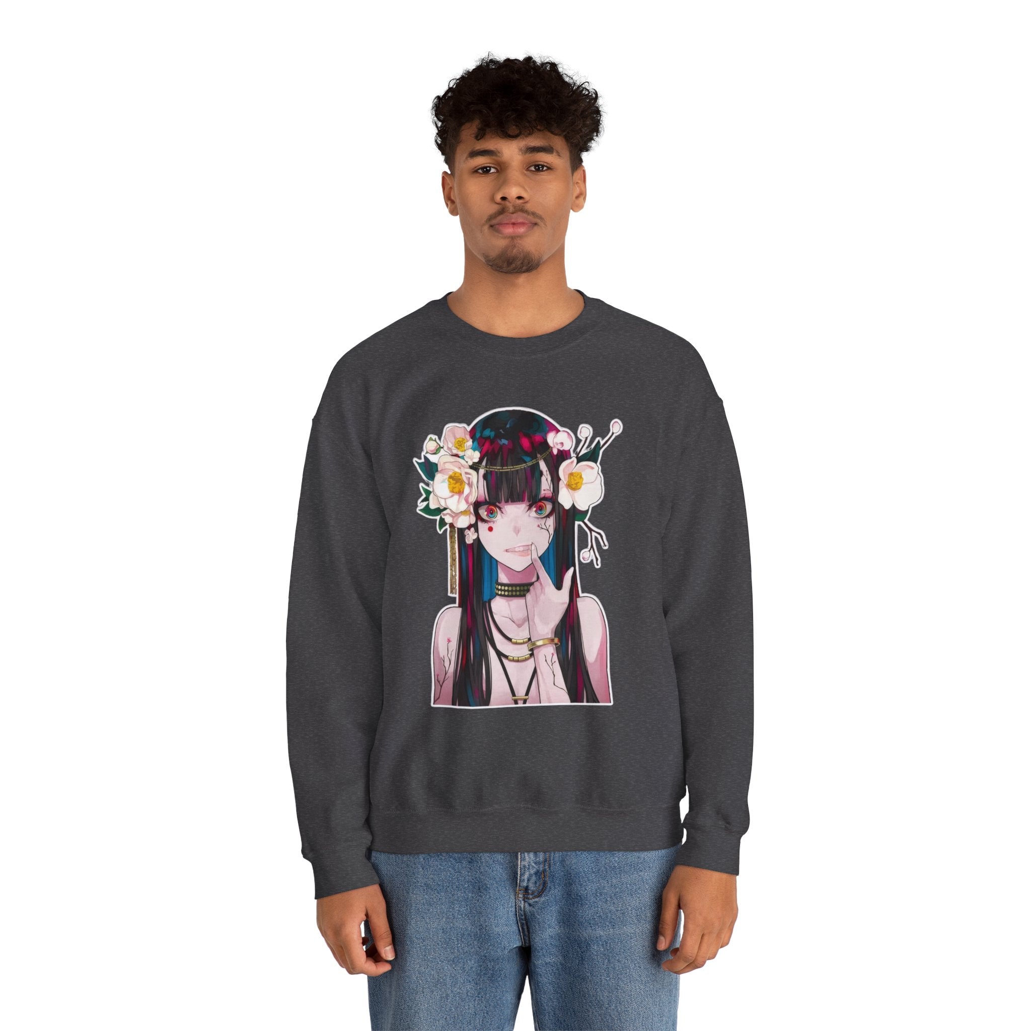 Vampire Girl Dark Fantasy Unisex Heavy Blend™ Crewneck Sweatshirt