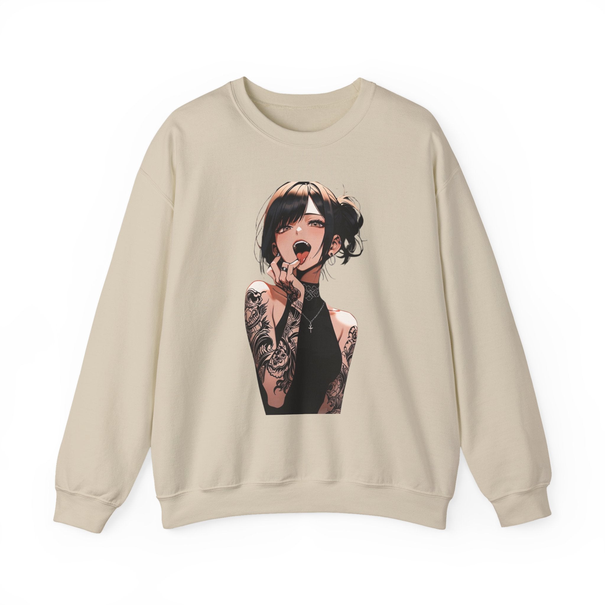 Gothic Himiko Toga Tattooed Ahegao Unisex Heavy Blend™ Crewneck Sweatshirt