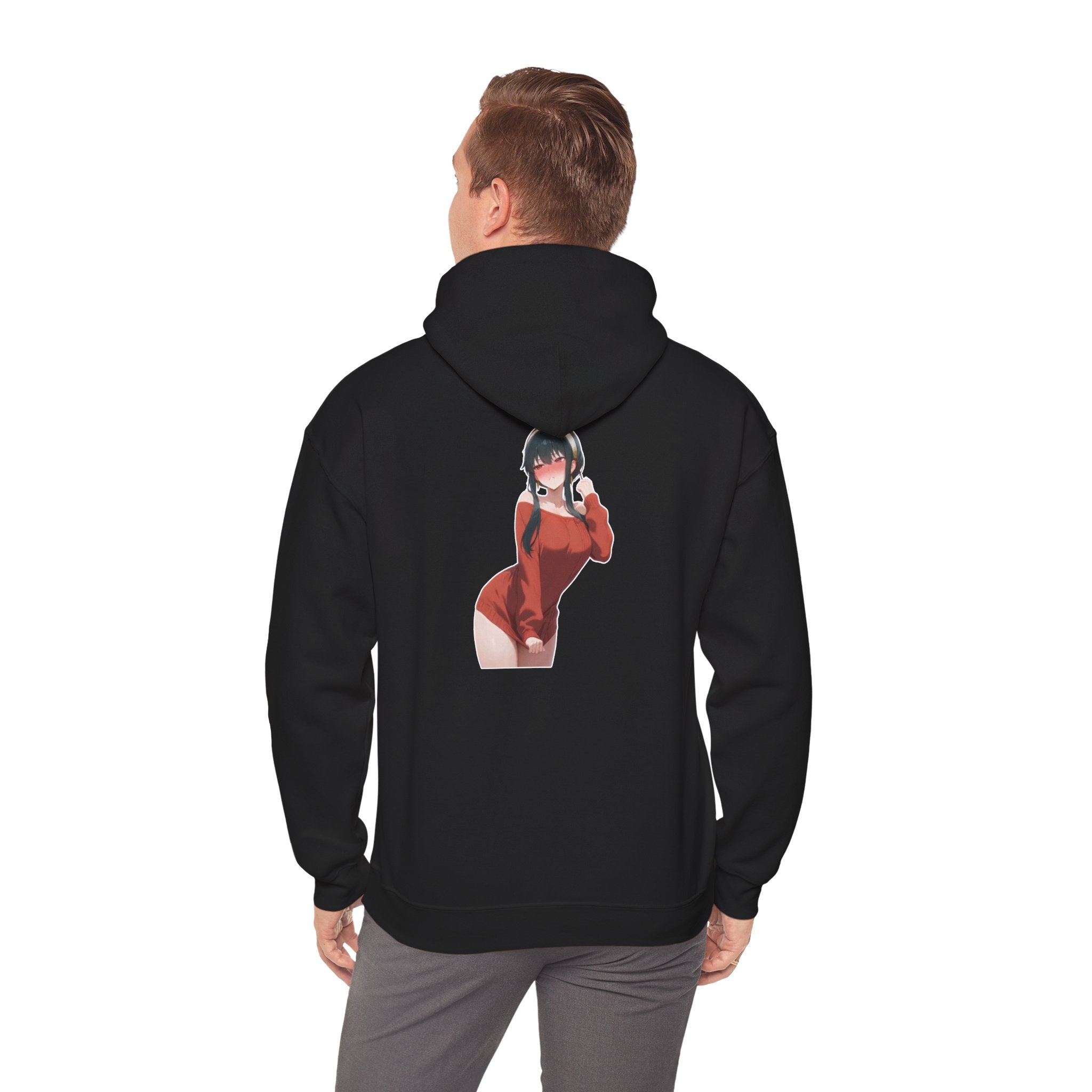 Yor Forger Blushing Waifu Unisex Heavy Blend™ Hooded Sweatshirt