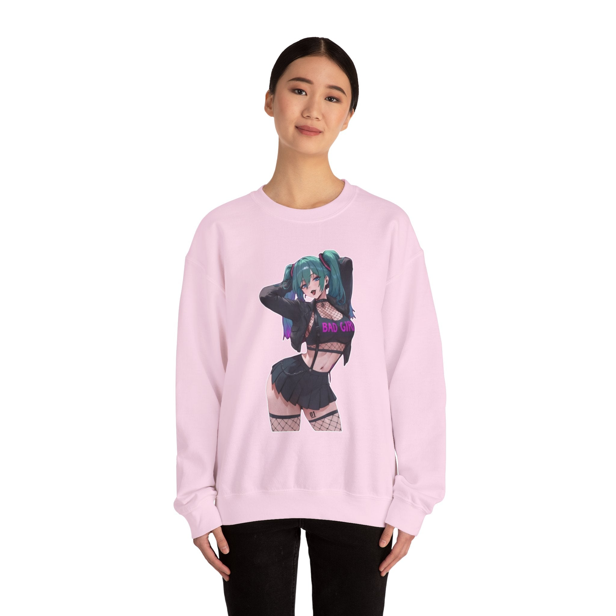 Hatsune Miku Baddie Unisex Heavy Blend™ Crewneck Sweatshirt