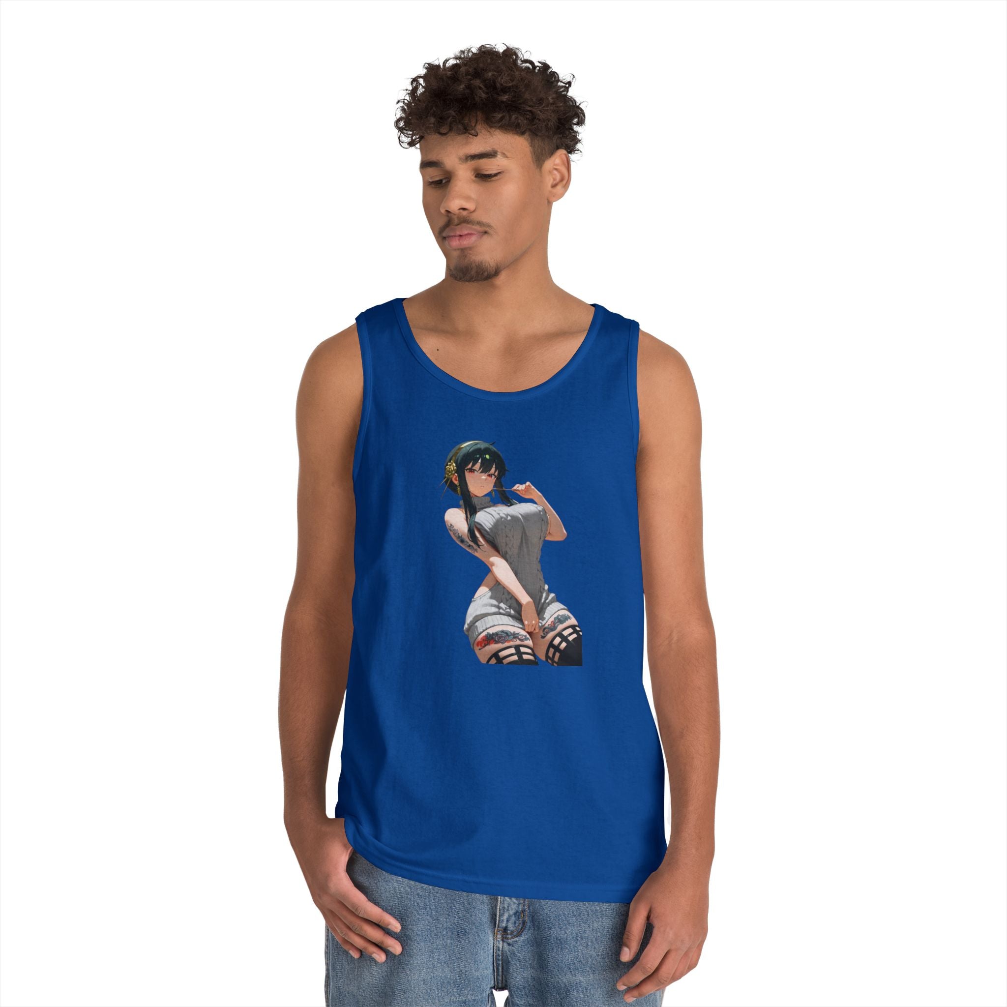 Yor Forger Sexy Tattooed Anime Heavy Cotton Tank Top