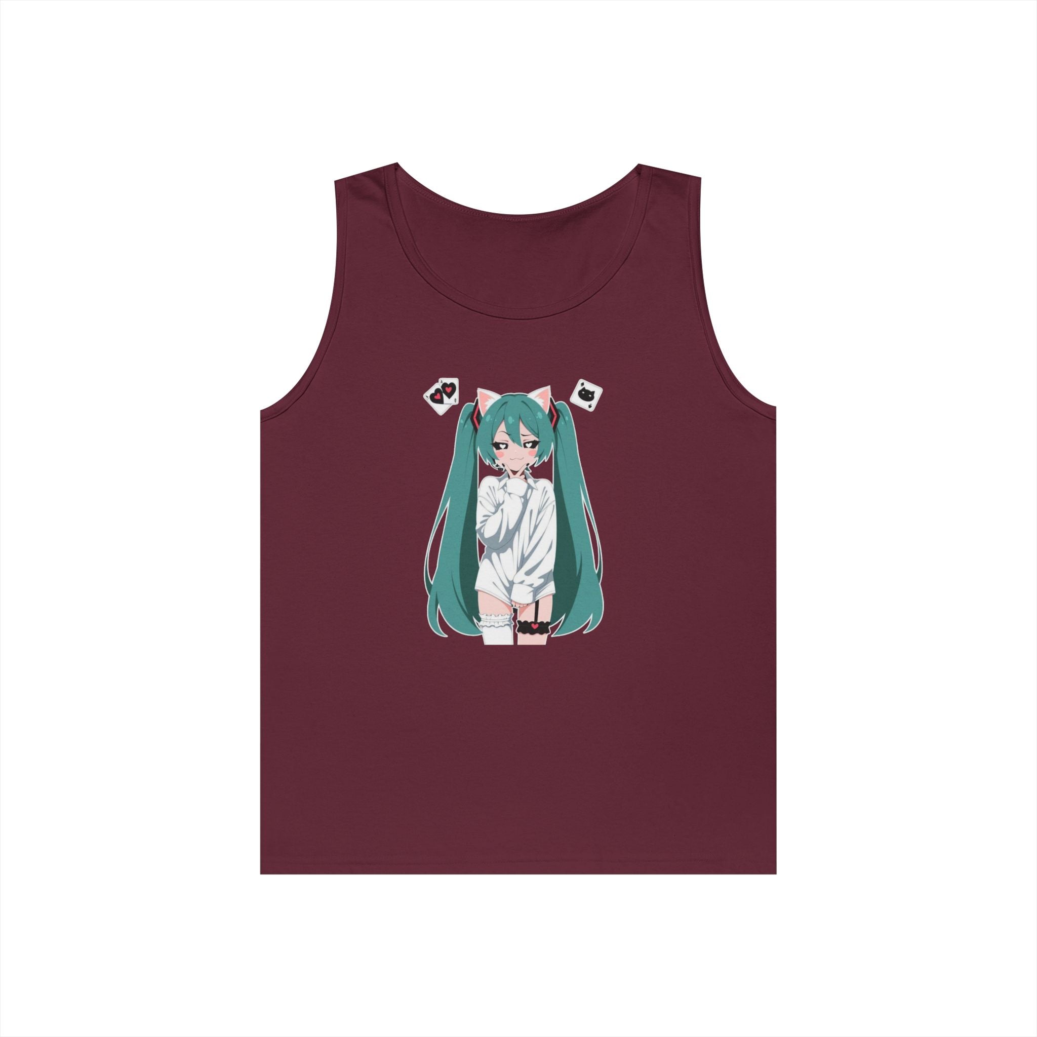 Hatsune Miku Catgirl Cute Heavy Cotton Tank Top