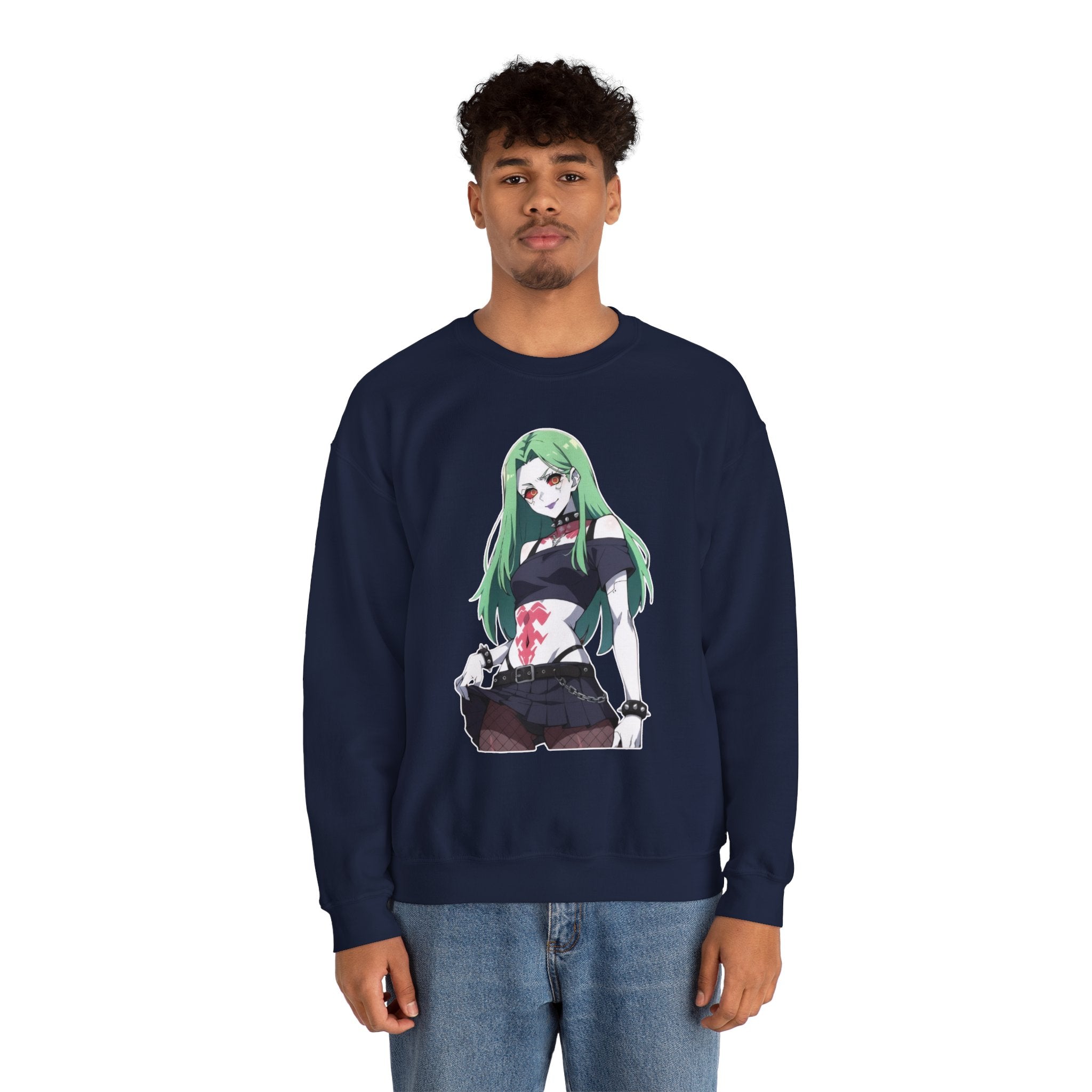 Rebecca Cyberpunk Futuristic Unisex Heavy Blend™ Crewneck Sweatshirt