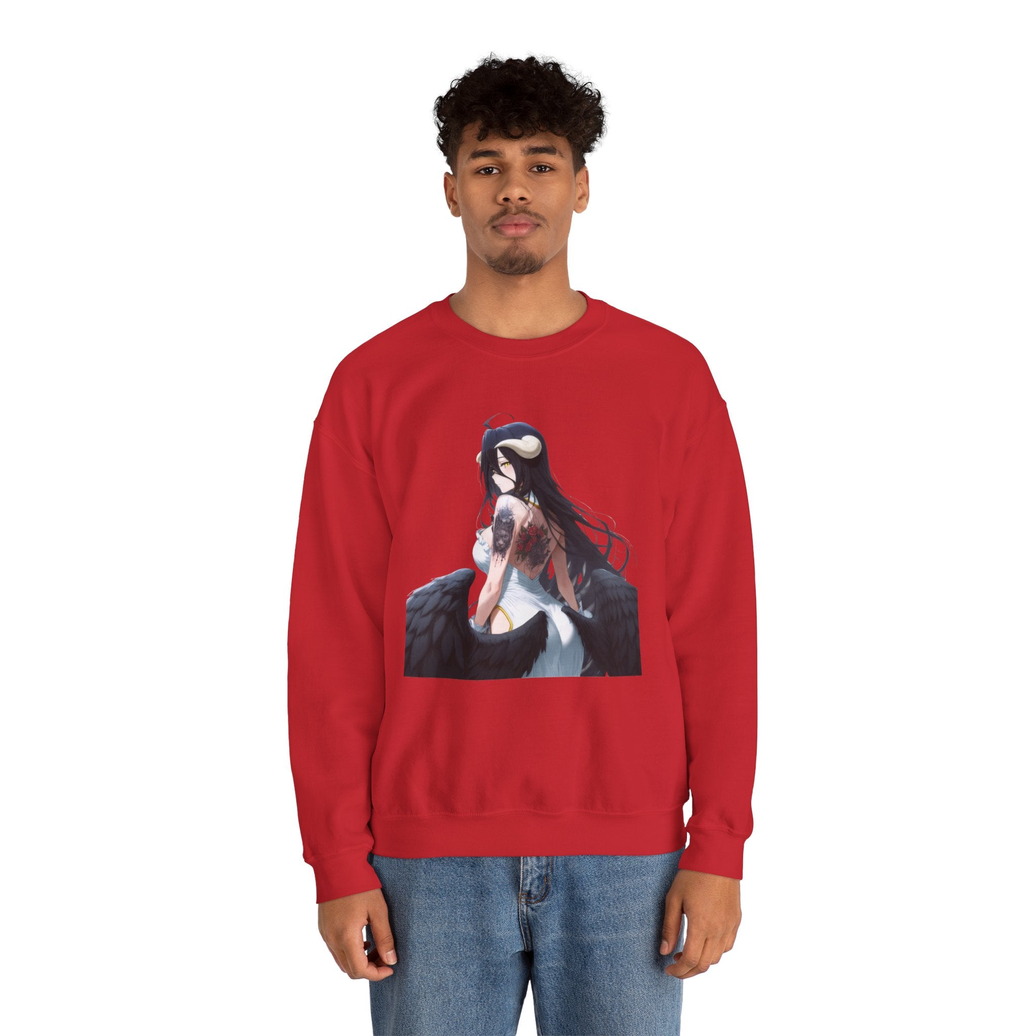 Gothic Albedo Overlord Waifu Unisex Heavy Blend™ Crewneck Sweatshirt