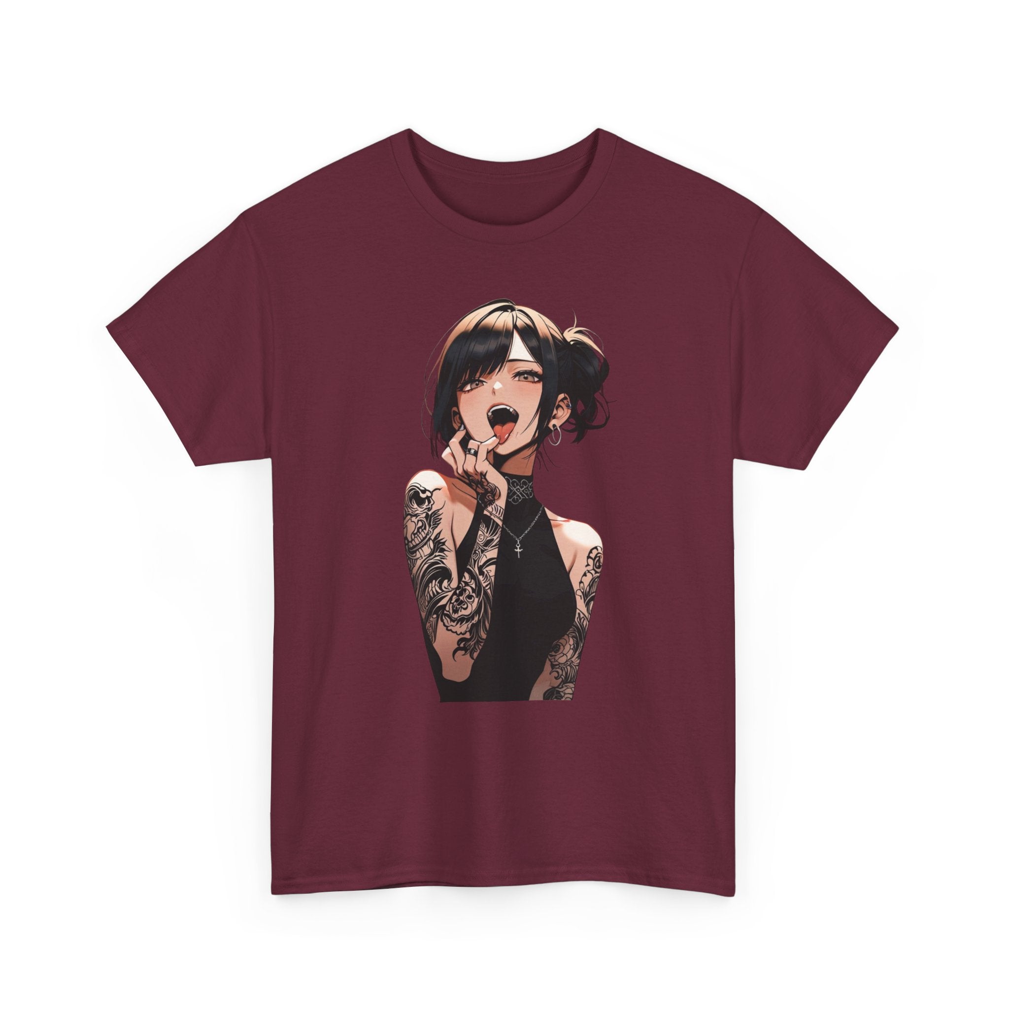 Gothic Himiko Toga Tattooed Ahegao Heavy Cotton Tee