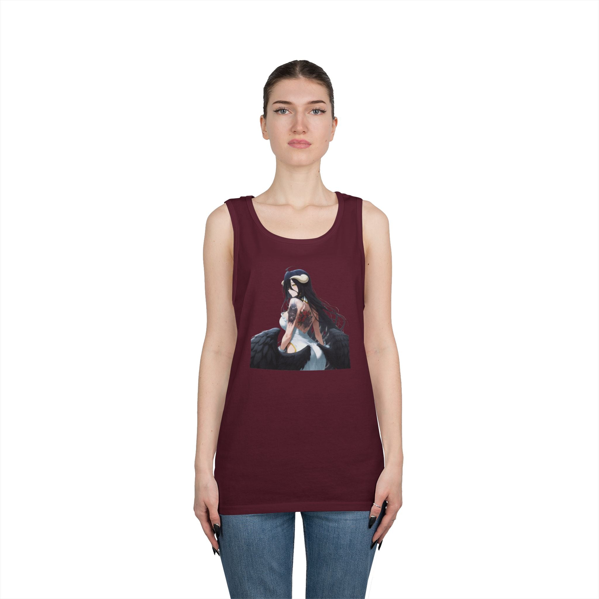 Gothic Albedo Overlord Waifu Heavy Cotton Tank Top