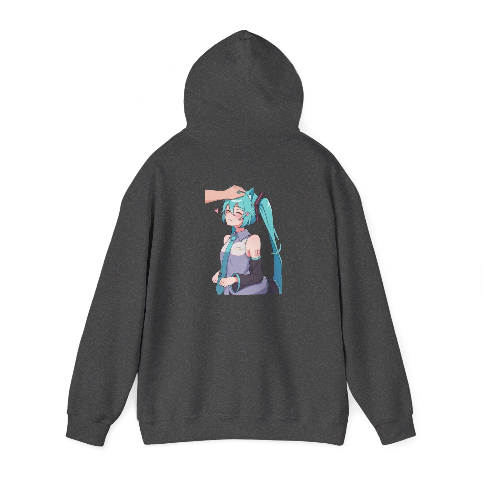 Hatsune Miku Headpat Smiling Catgirl Unisex Heavy Blend™ Hooded Sweatshirt