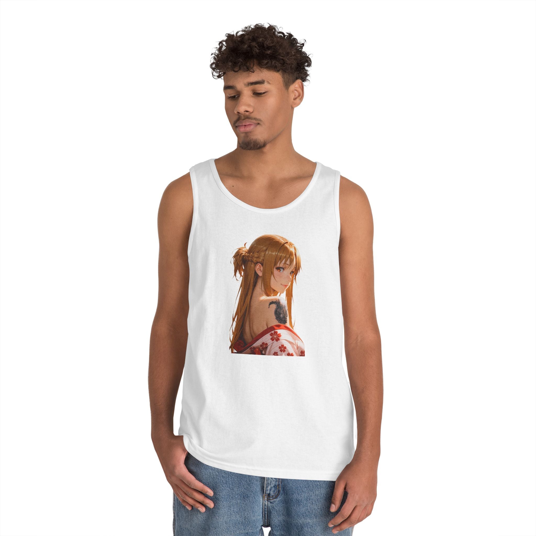 Asuna Kimono Tattoo Heavy Cotton Tank Top