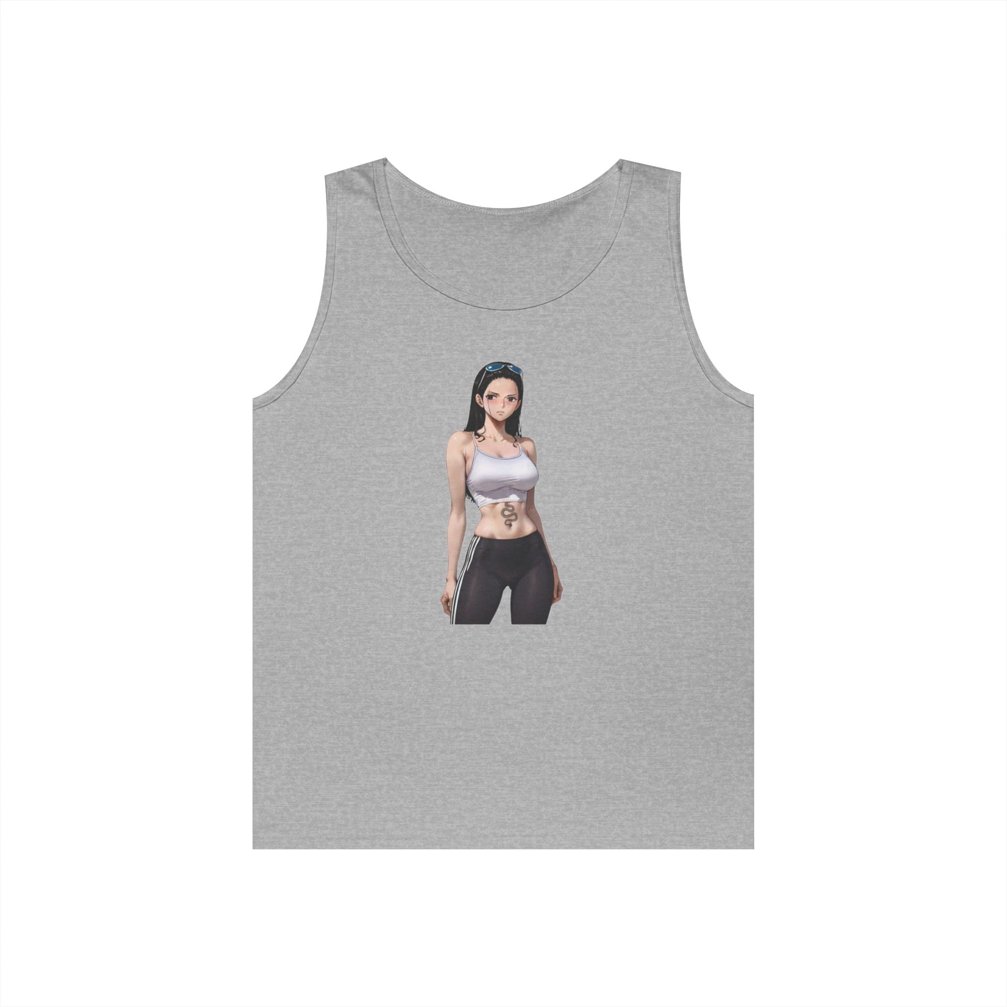 Nico Robin Sporty Snake Tattoo Anime Heavy Cotton Tank Top