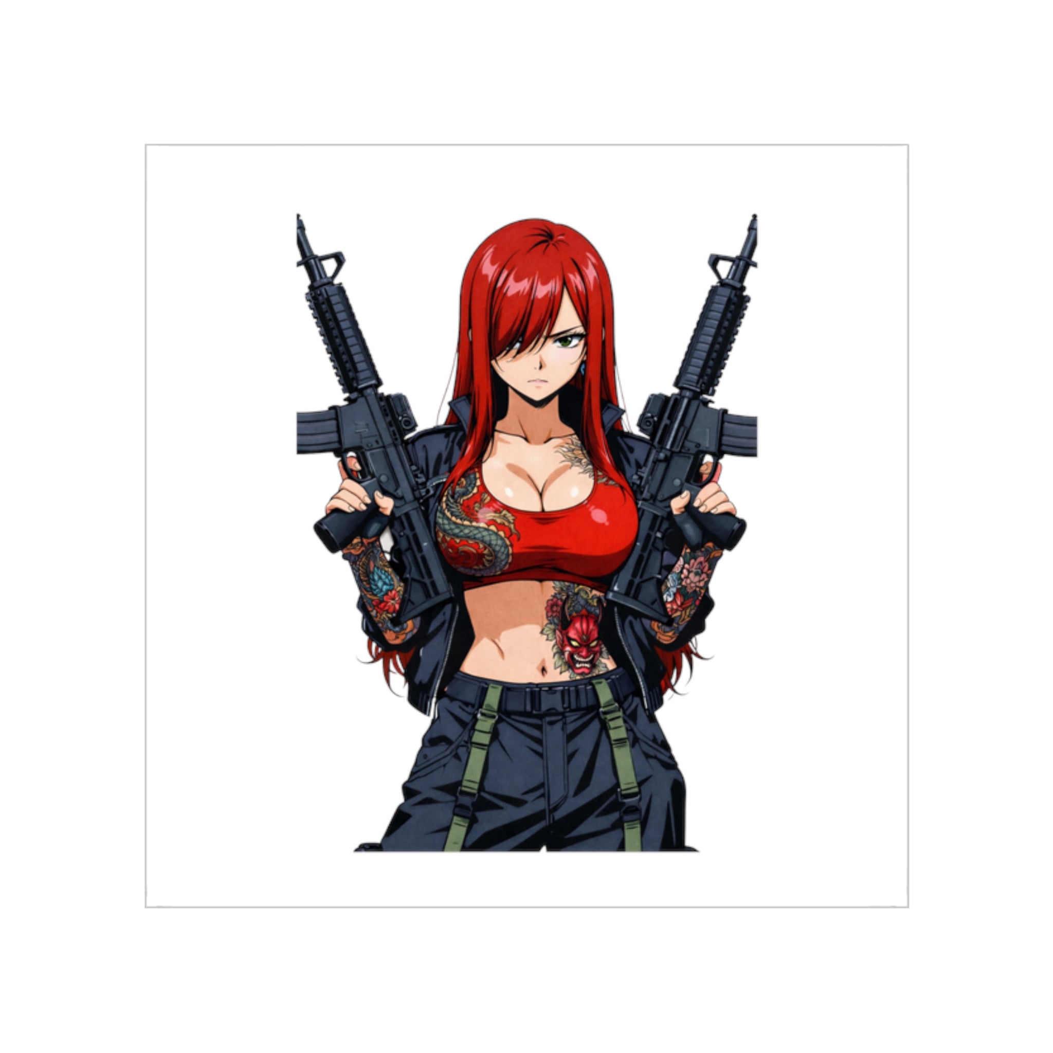 Erza Scarlet Street Style Waifu Sticker
