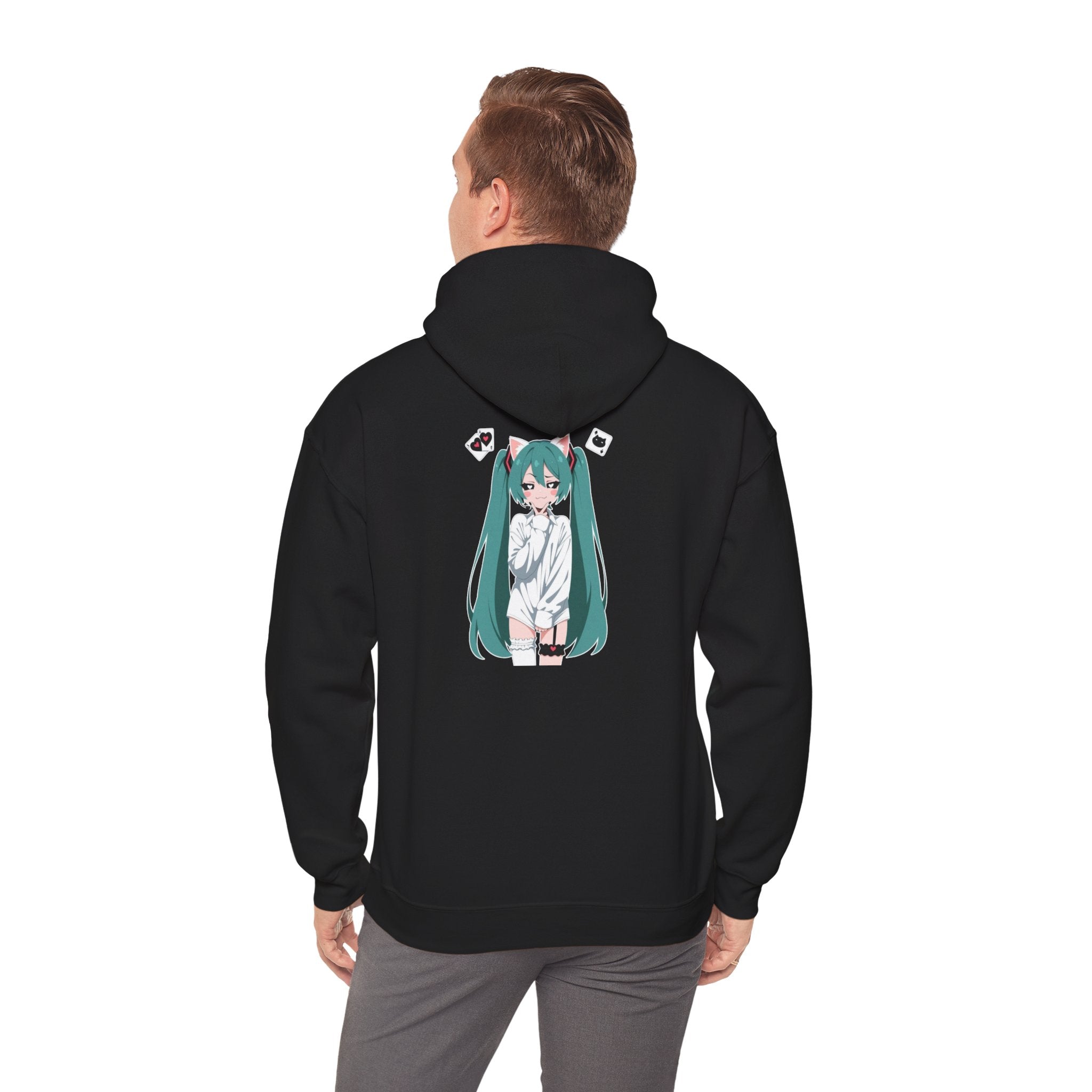 Hatsune Miku Catgirl Cute Unisex Heavy Blend™ Hooded Sweatshirt