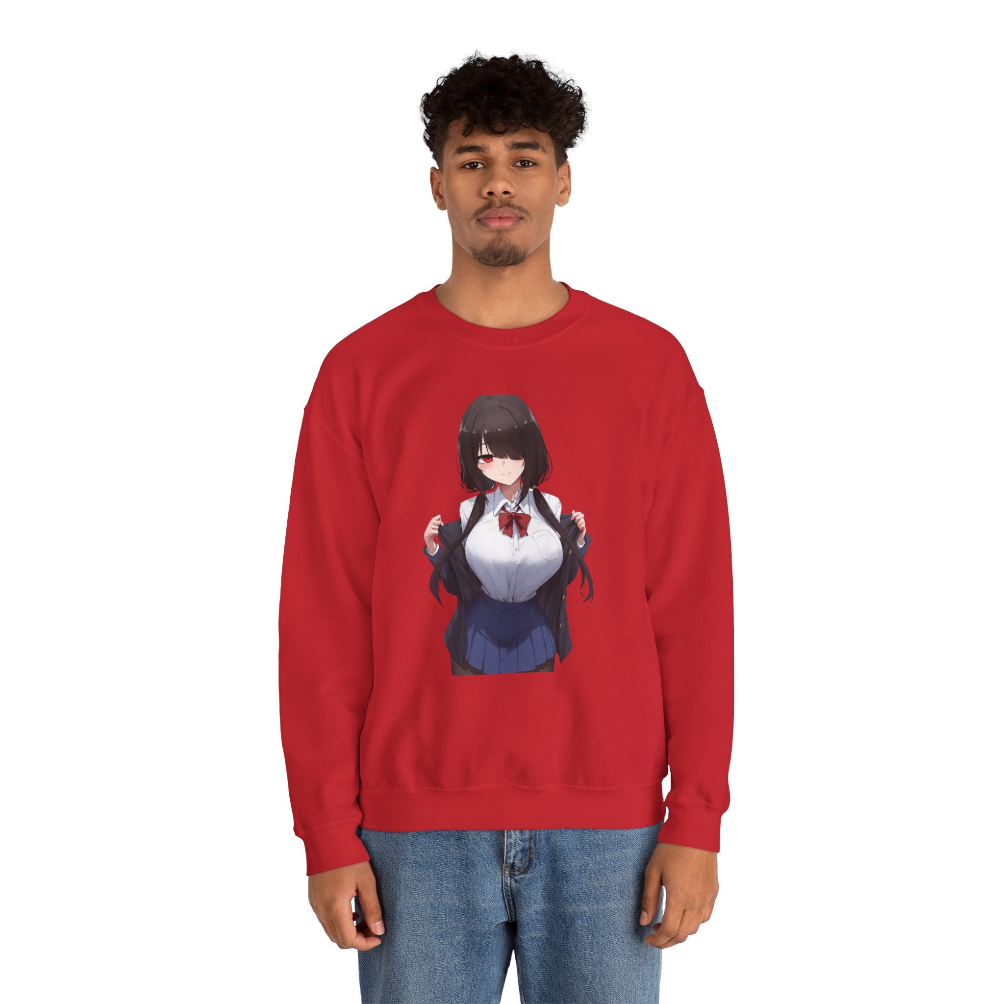 Tokisaki Kurum Schoolgirl Gothic Seductive Unisex Heavy Blend™ Crewneck Sweatshirt