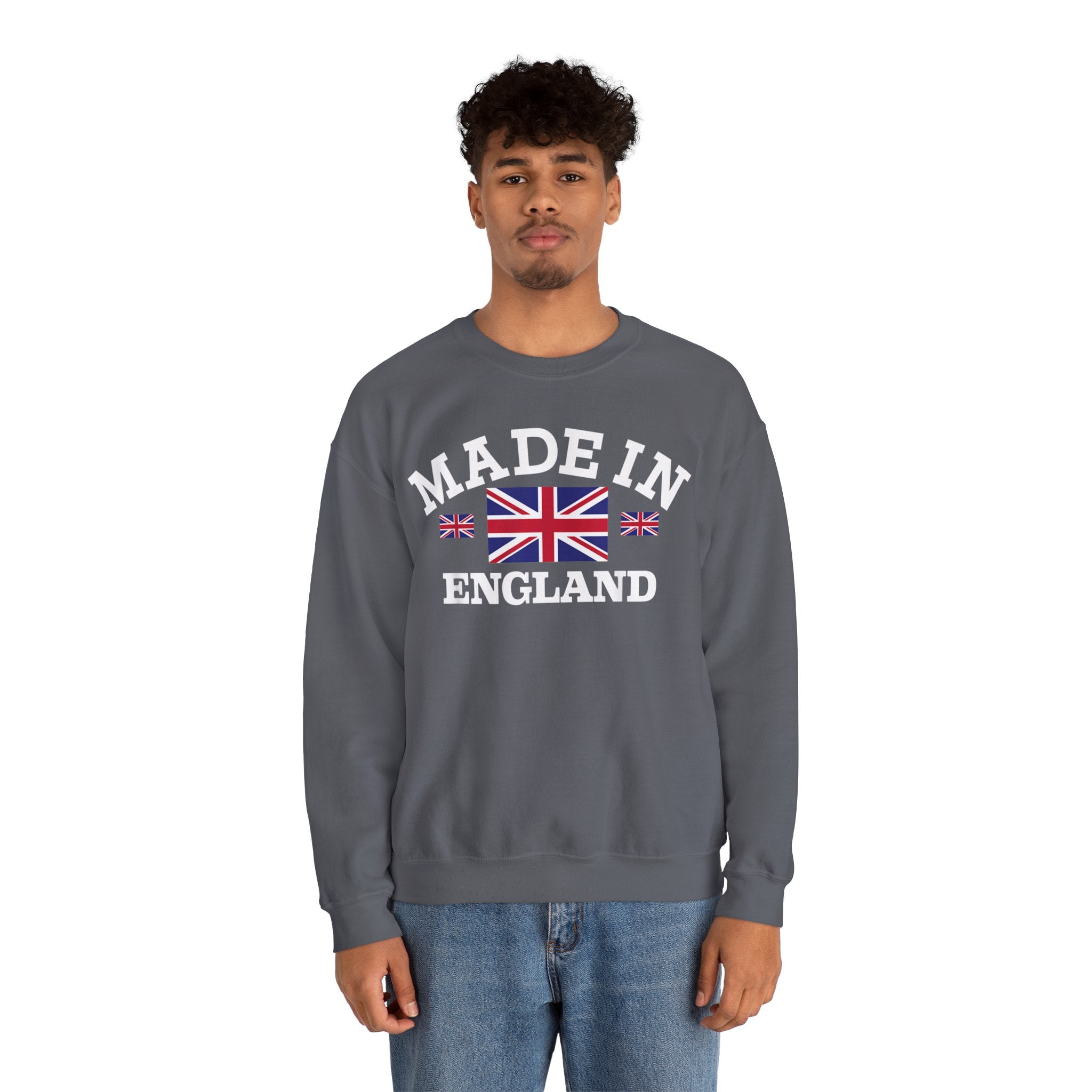 Made in England British Flag Union Jack Unisex Heavy Blend™ Crewneck Sweatshirt